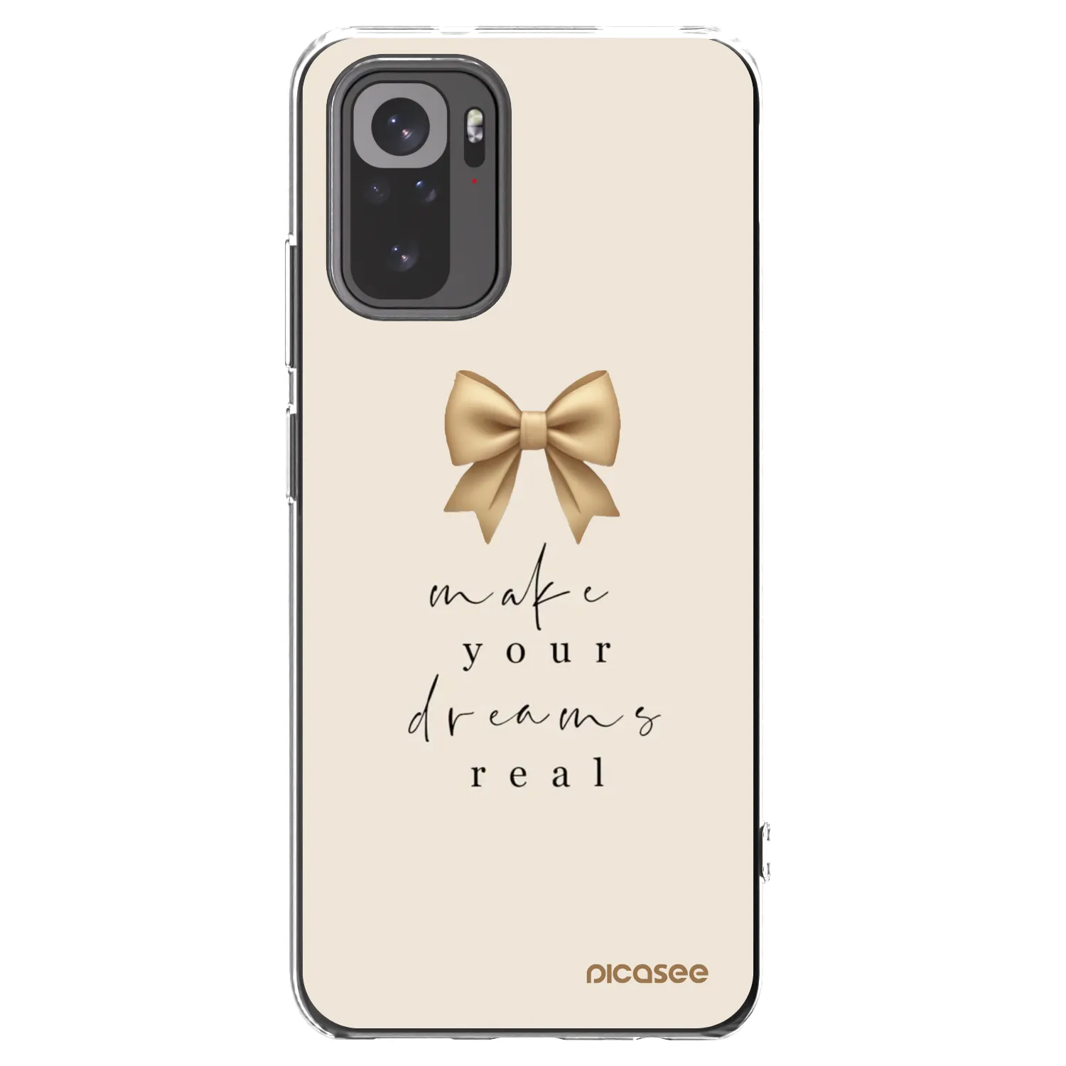 Picasee Xiaomi Redmi Note 10S Hülle - Transparentes Silikon - Golden Dream