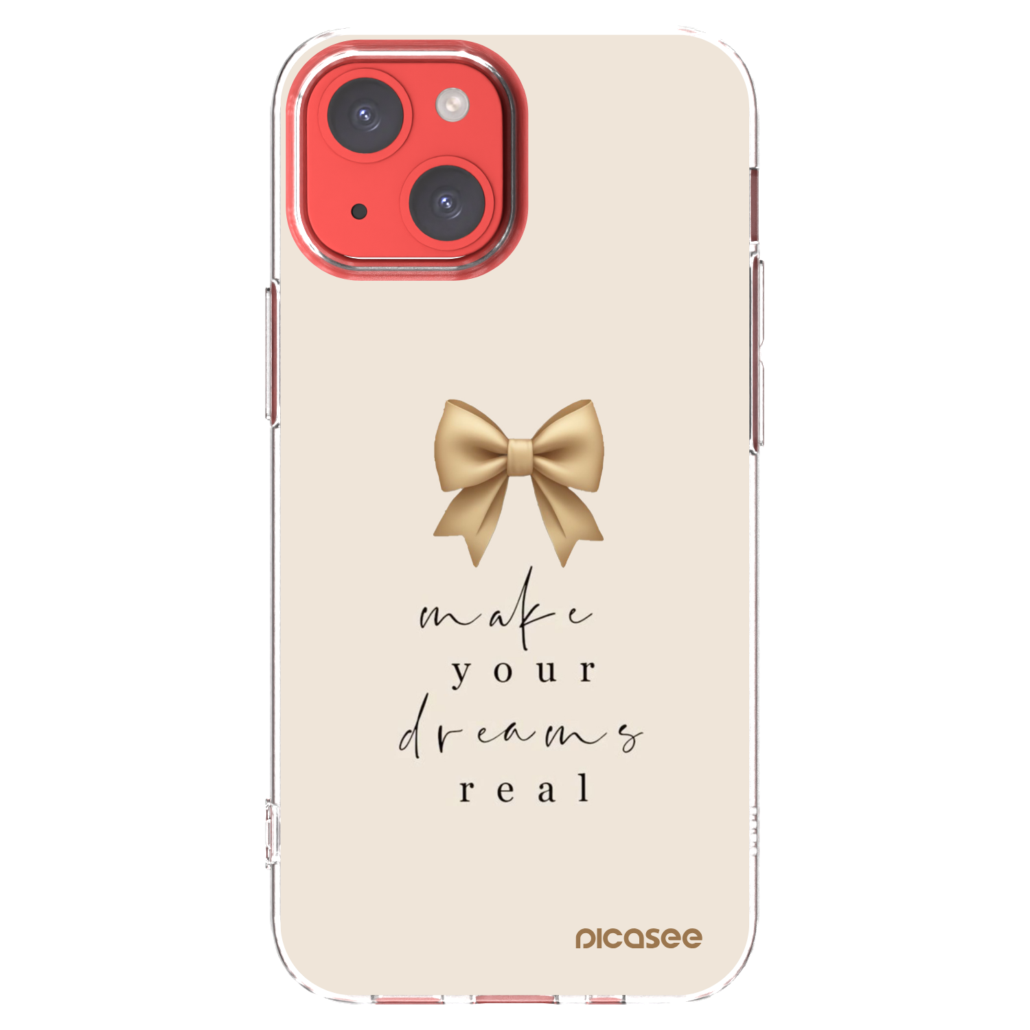 Picasee Apple iPhone 13 mini Hülle - Transparentes Silikon - Golden Dream