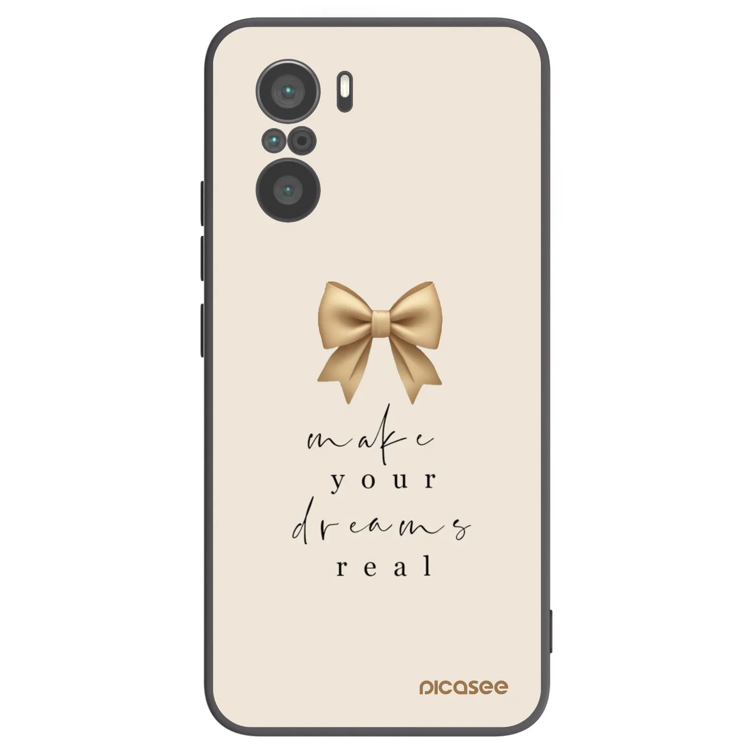 Picasee Xiaomi Poco F3 Hülle - Schwarzes Silikon - Golden Dream