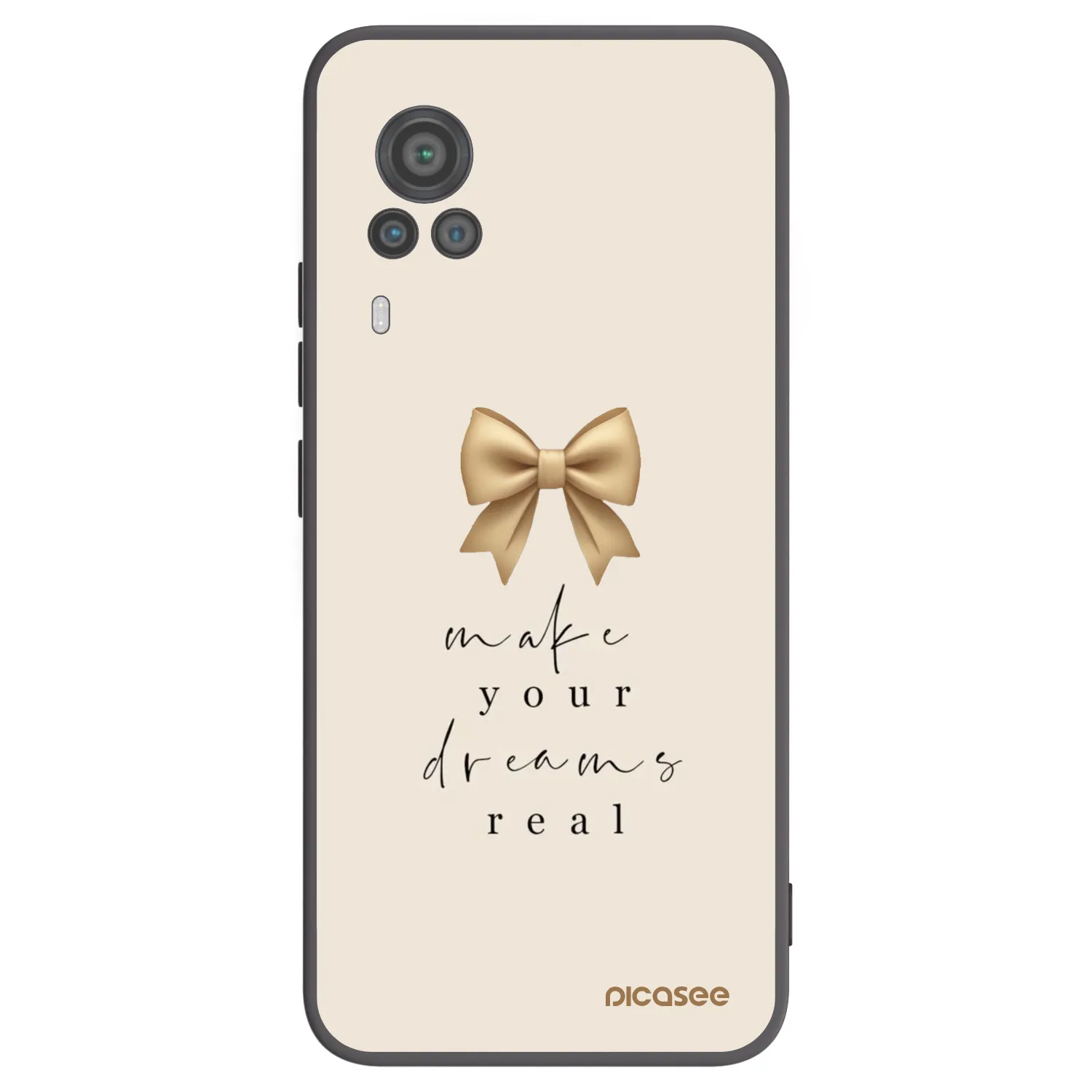 Picasee Vivo X60 Pro 5G Hülle - Schwarzes Silikon - Golden Dream