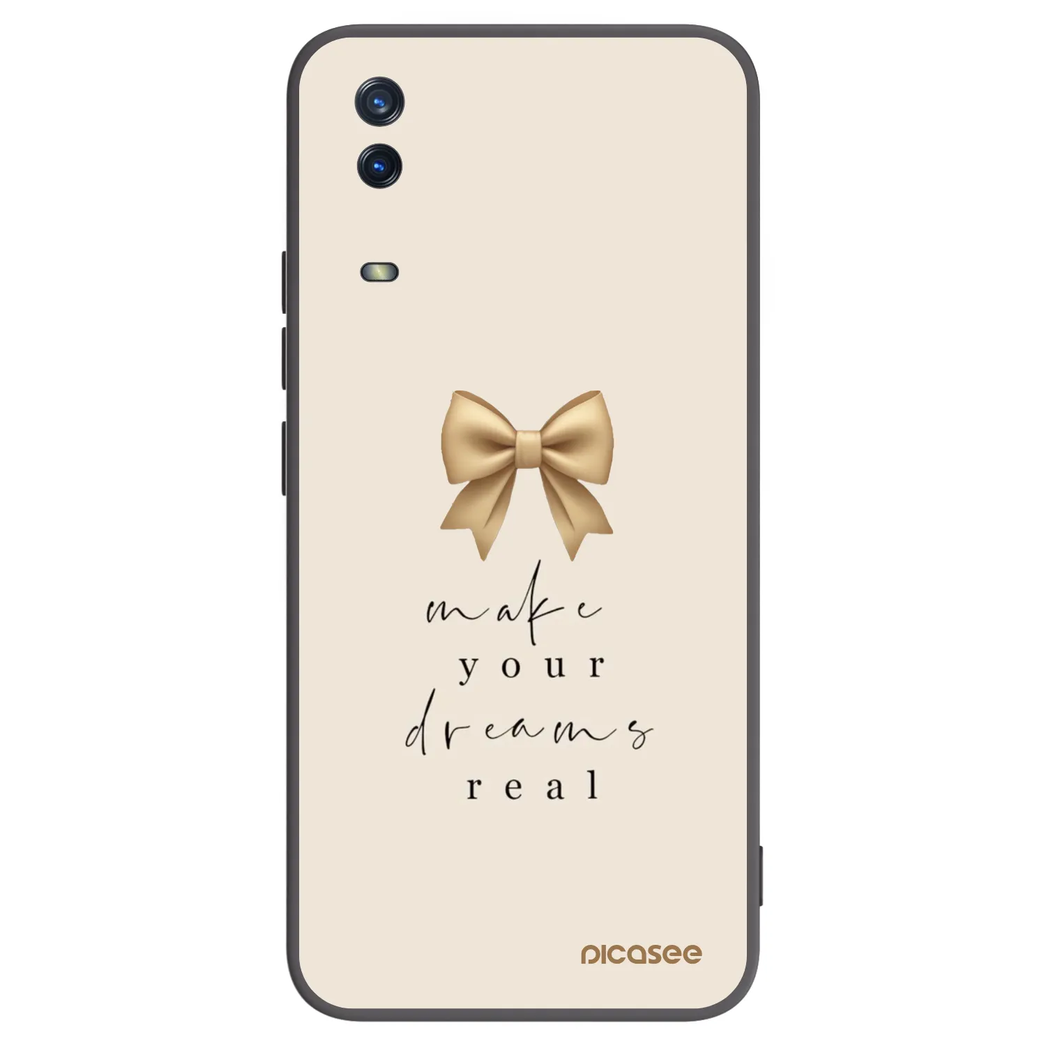 Picasee Vivo Y11s Hülle - Schwarzes Silikon - Golden Dream