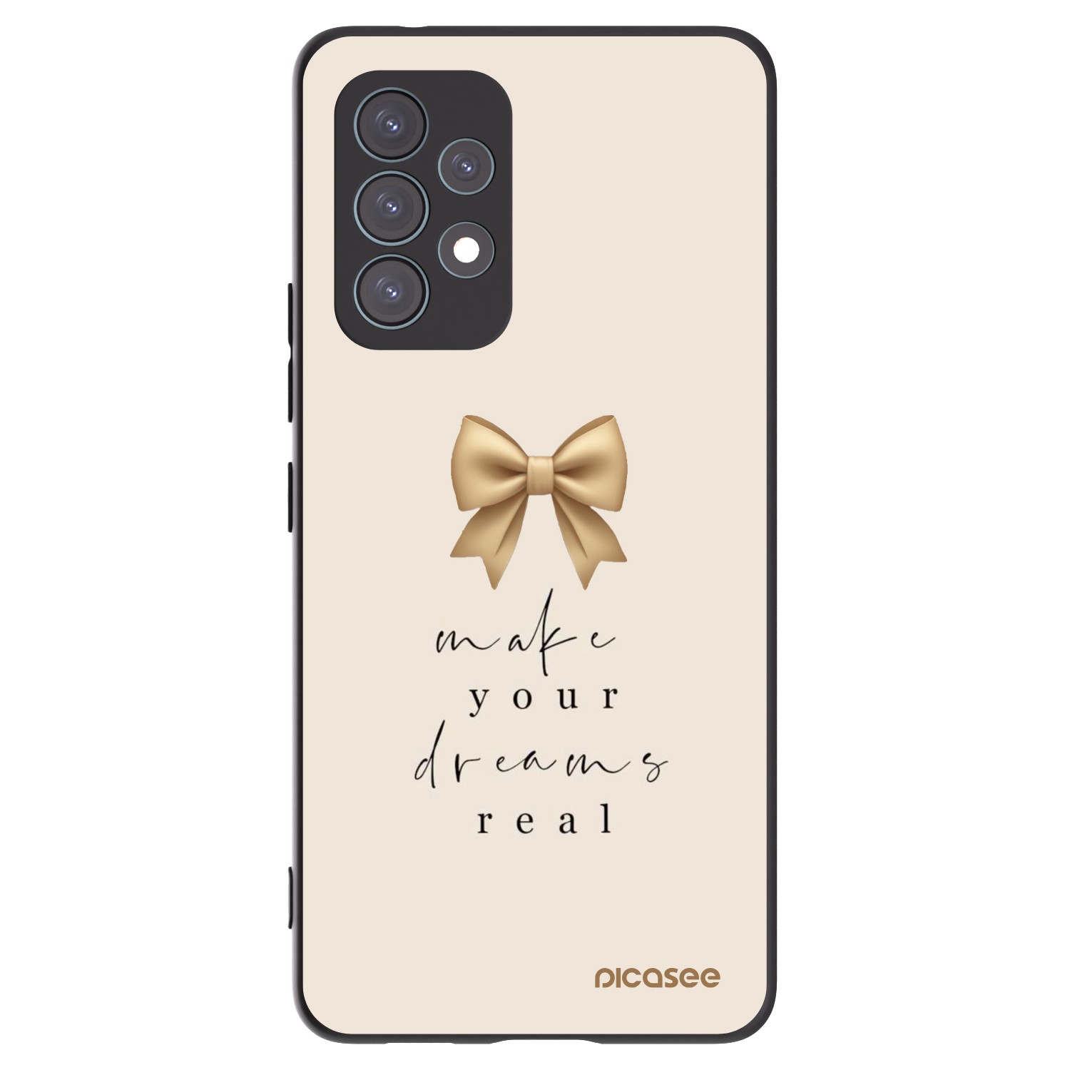 Picasee Samsung Galaxy A53 5G A536 Hülle - Schwarzes Silikon - Golden Dream