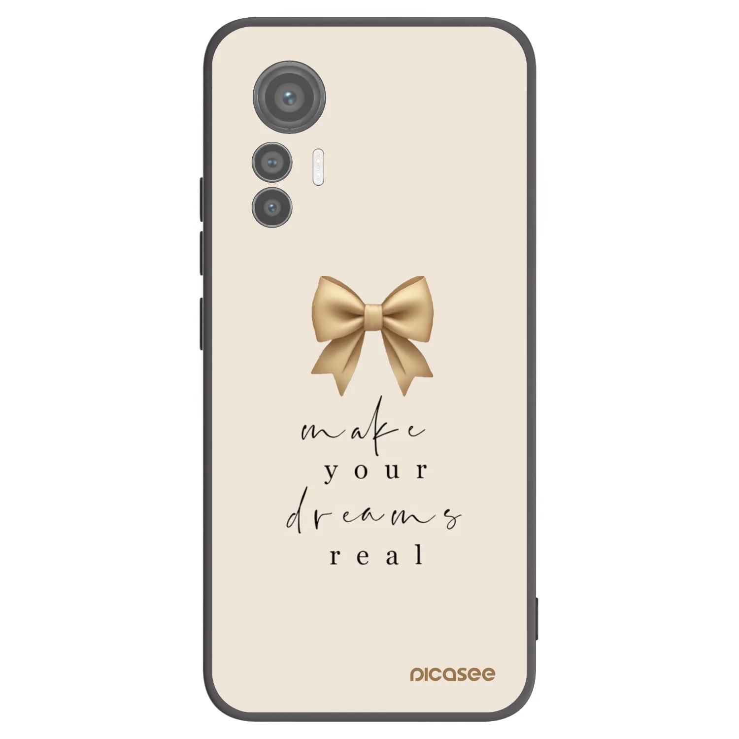 Picasee Xiaomi 12 Lite Hülle - Schwarzes Silikon - Golden Dream