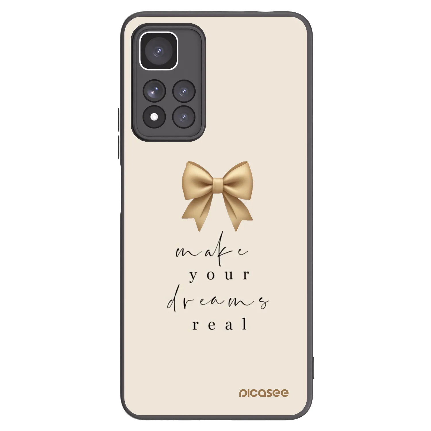 Picasee Xiaomi Redmi Note 11 Pro+ 5G Hülle - Schwarzes Silikon - Golden Dream