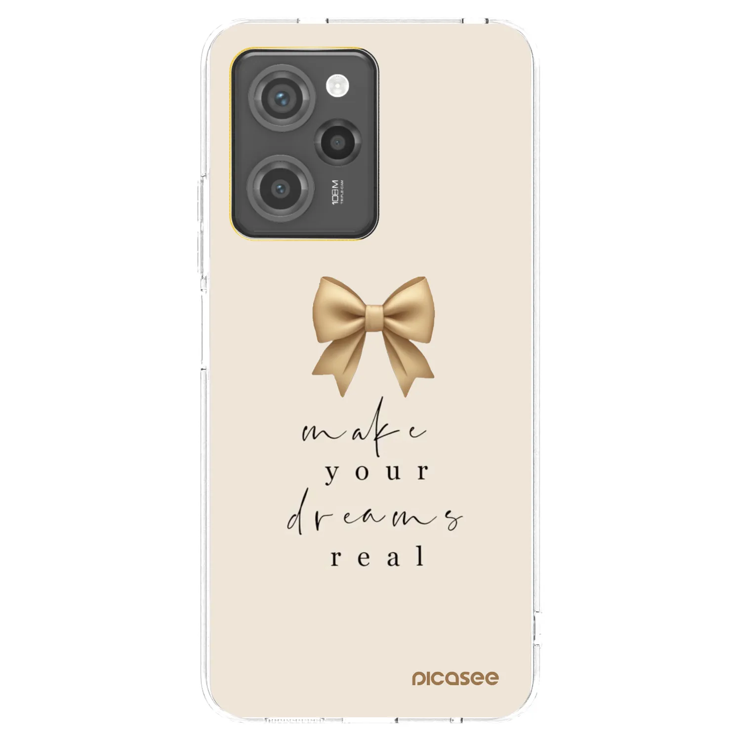 Picasee Xiaomi Poco X5 Pro Hülle - Schwarzes Silikon - Golden Dream