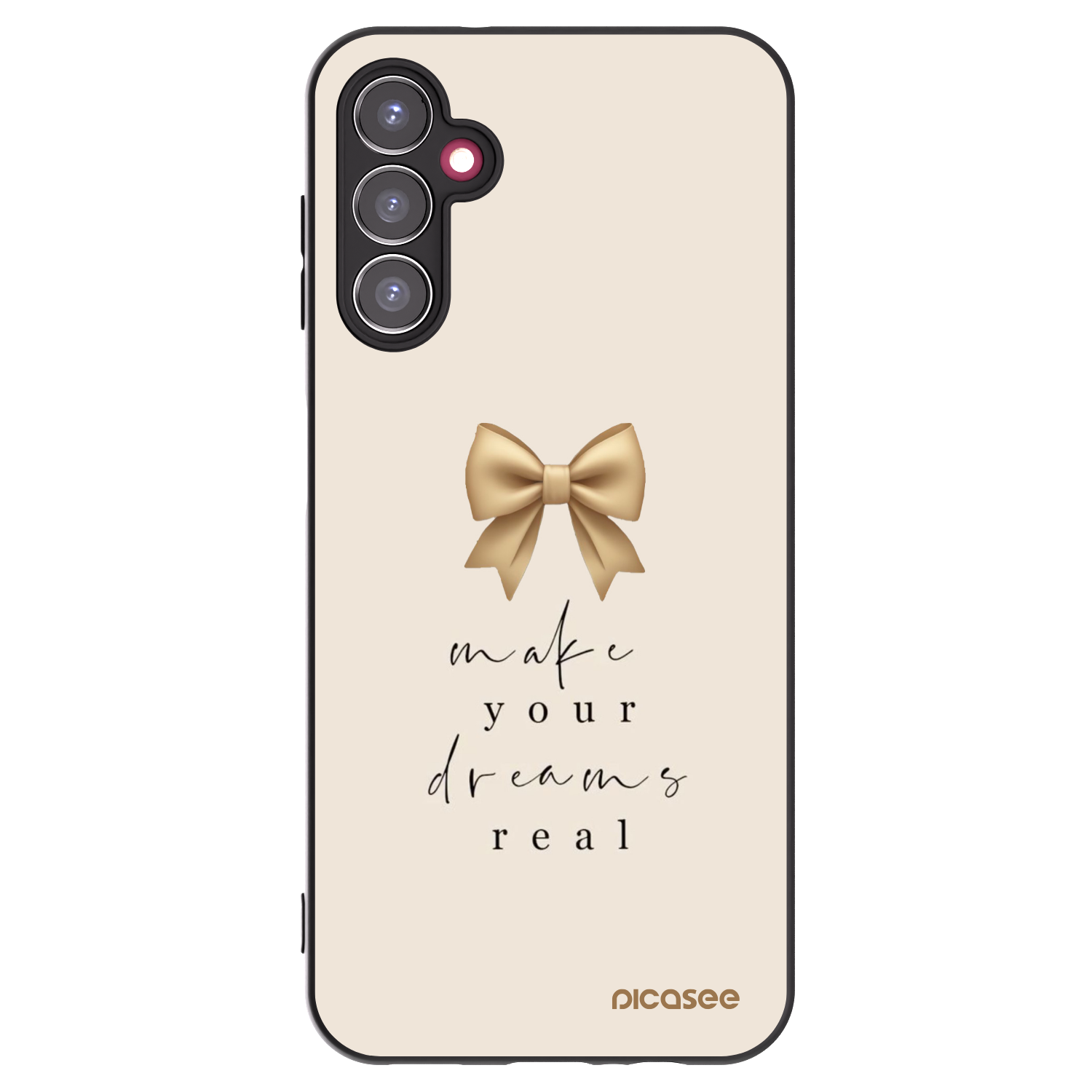 Picasee Samsung Galaxy A14 4G A145R Hülle - Schwarzes Silikon - Golden Dream
