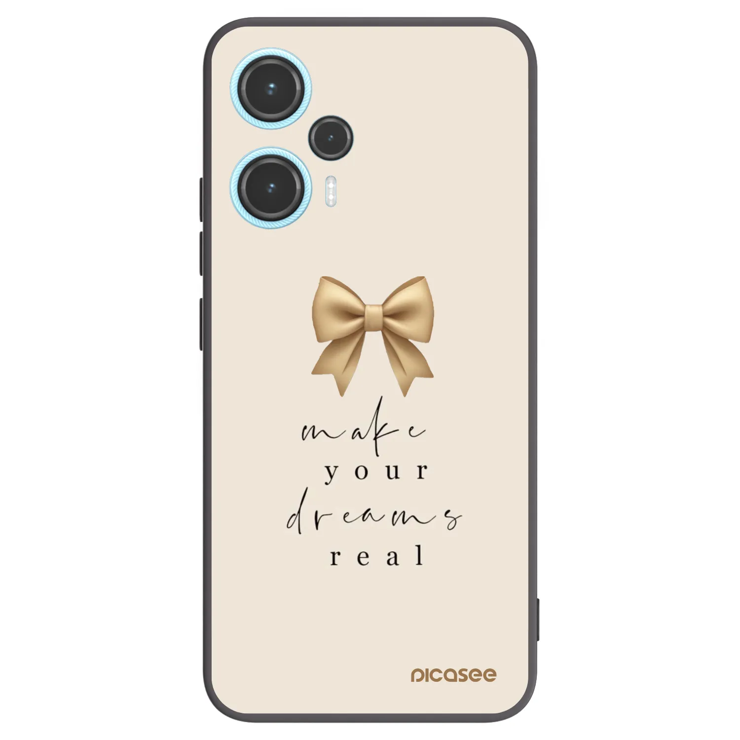 Picasee Xiaomi Poco F5 Hülle - Schwarzes Silikon - Golden Dream