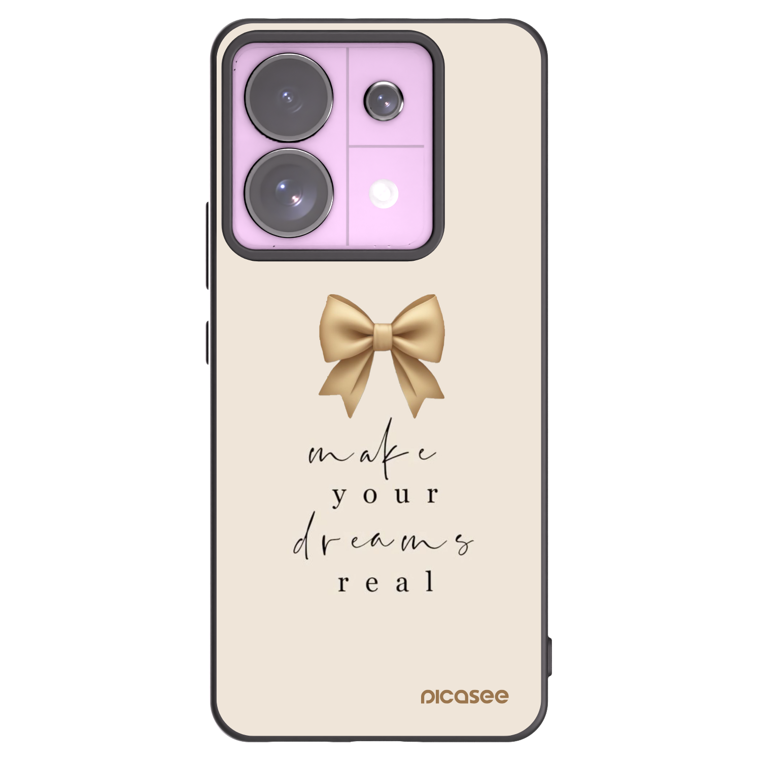 Picasee Xiaomi Redmi Note 13 Pro 5G Hülle - Schwarzes Silikon - Golden Dream