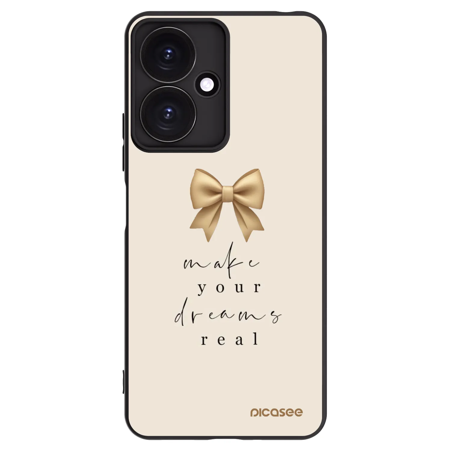 Picasee Xiaomi Redmi 13C 5G Hülle - Schwarzes Silikon - Golden Dream