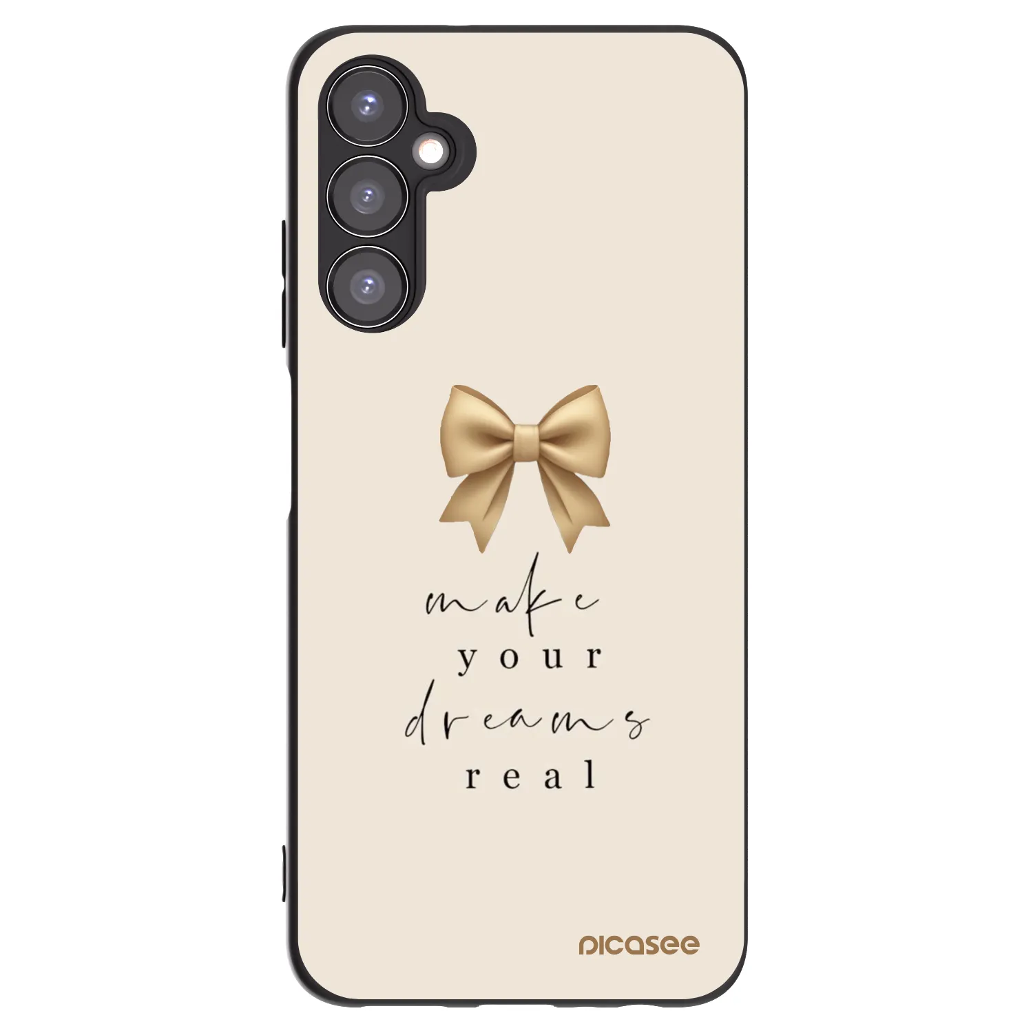 Picasee Samsung Galaxy A05s A057G Hülle - Schwarzes Silikon - Golden Dream