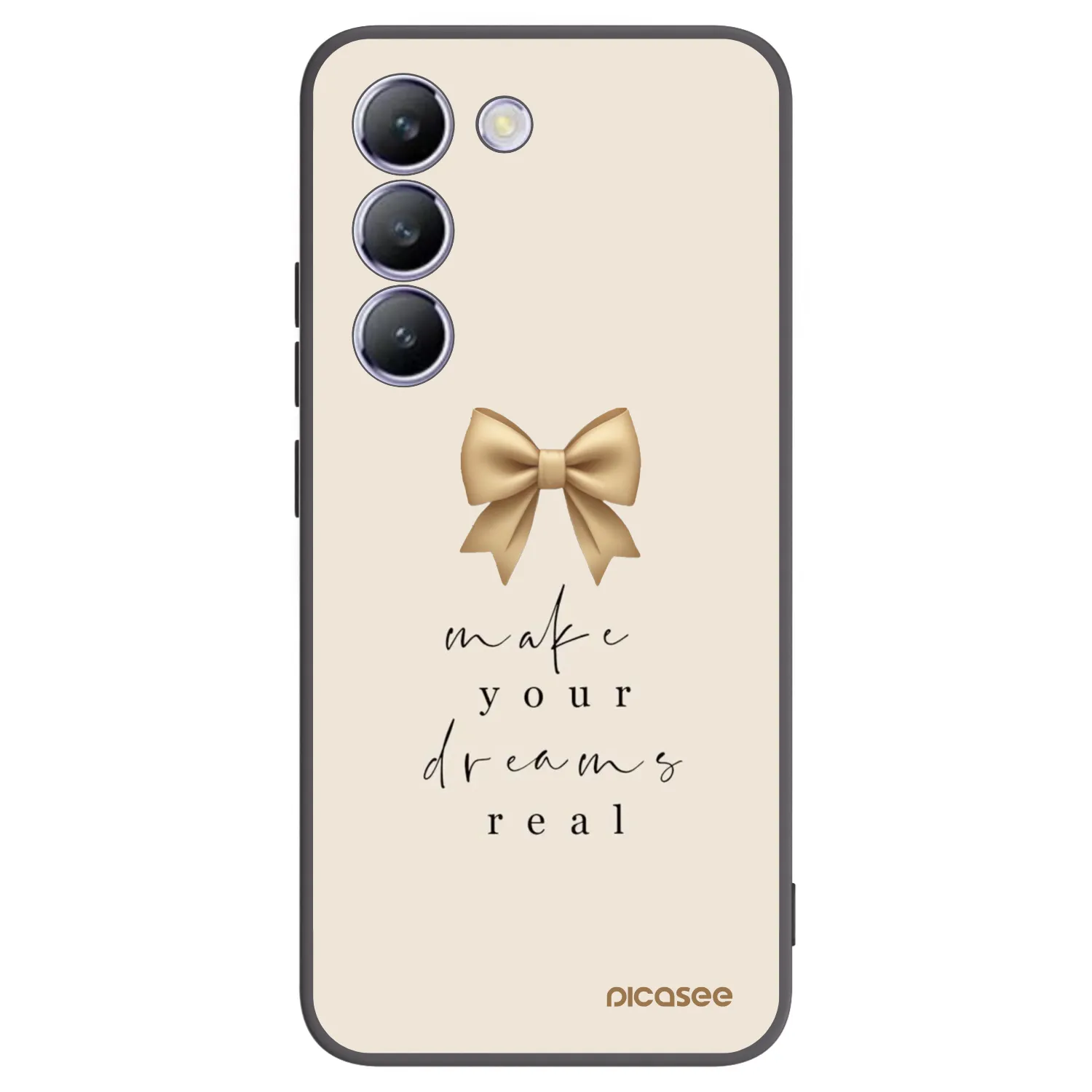 Picasee Vivo V40 SE 5G Hülle - Schwarzes Silikon - Golden Dream