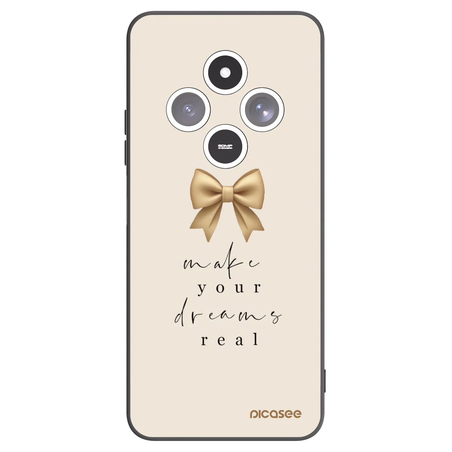 Picasee Xiaomi Redmi 14C Hülle - Schwarzes Silikon - Golden Dream