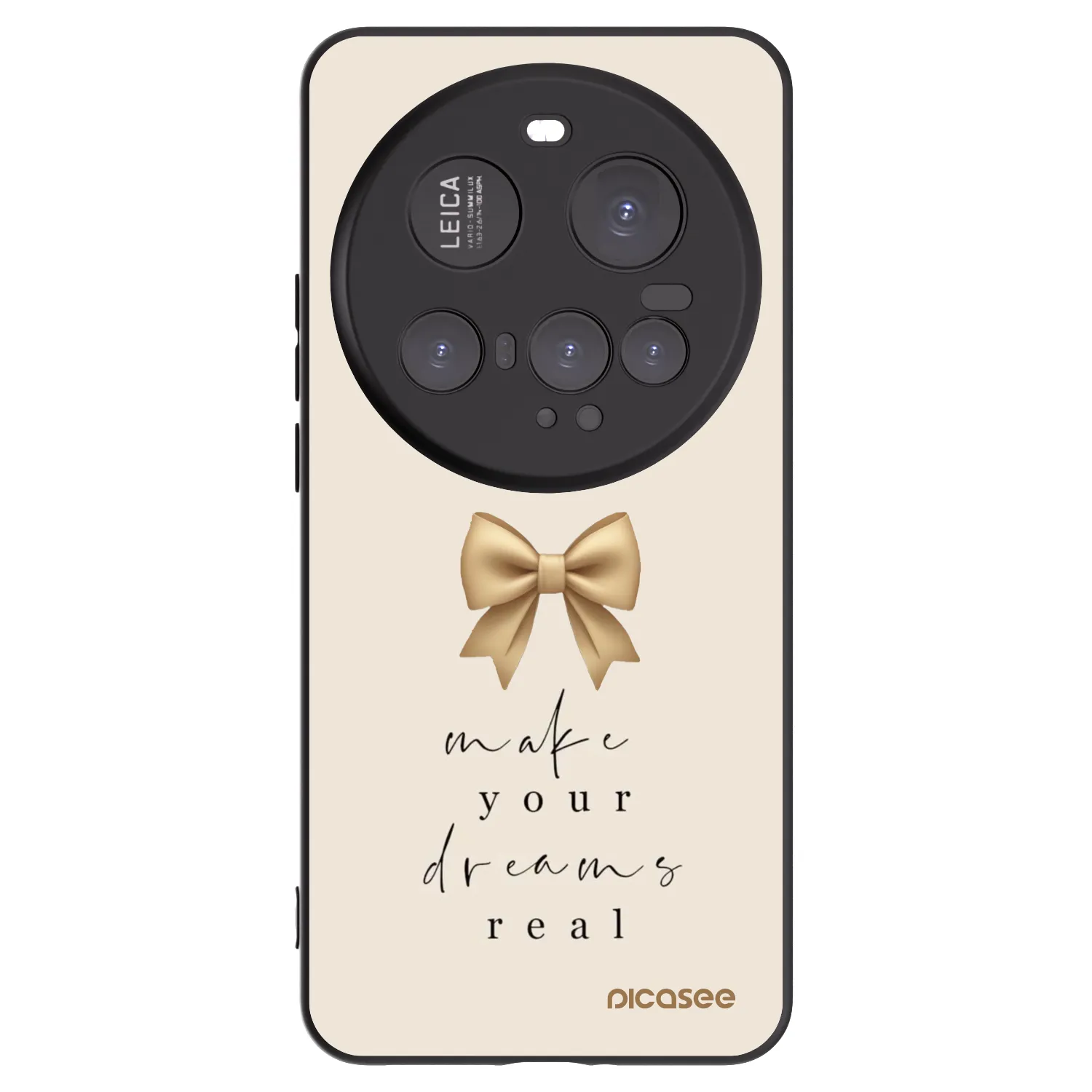 Picasee Xiaomi 15 Ultra Hülle - Schwarzes Silikon - Golden Dream