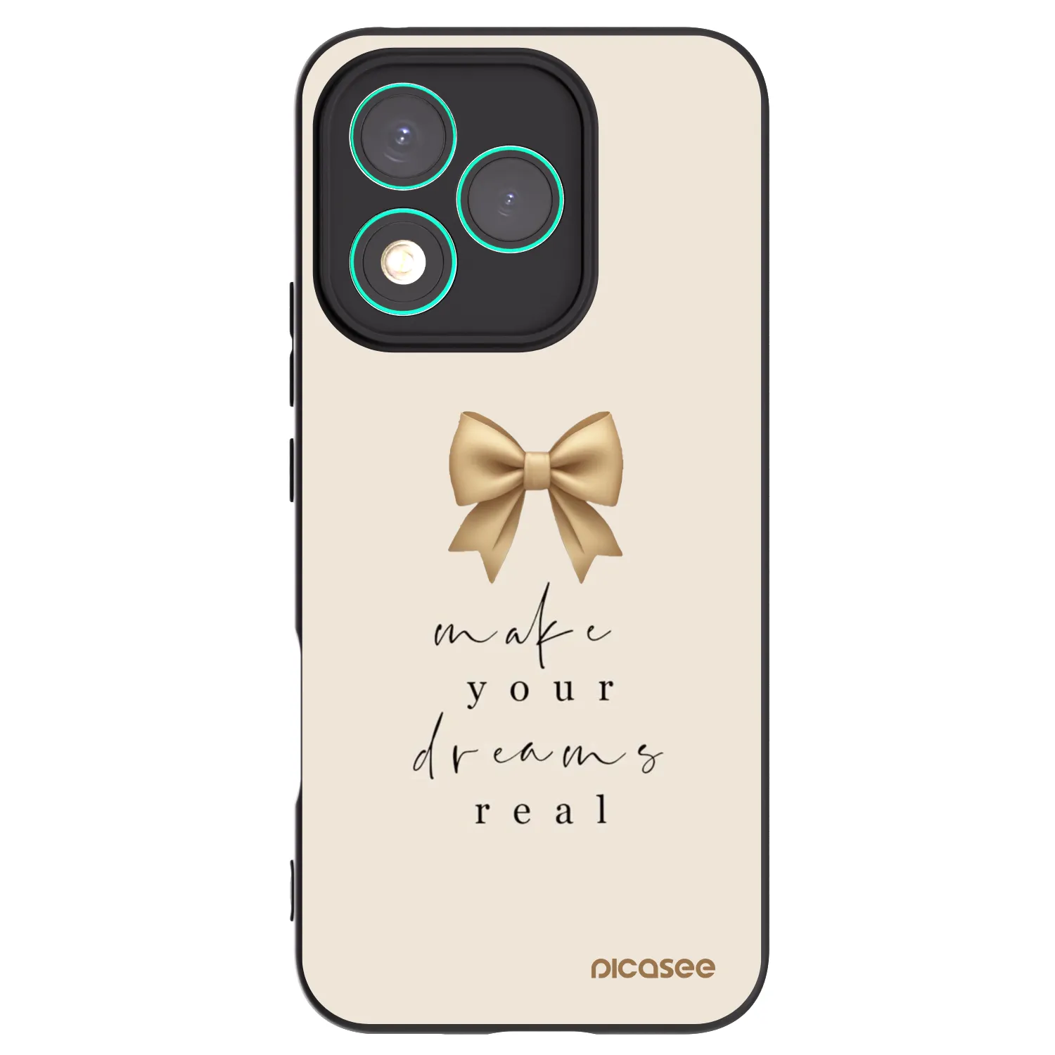 Picasee Honor 400 Lite 5G Hülle - Schwarzes Silikon - Golden Dream