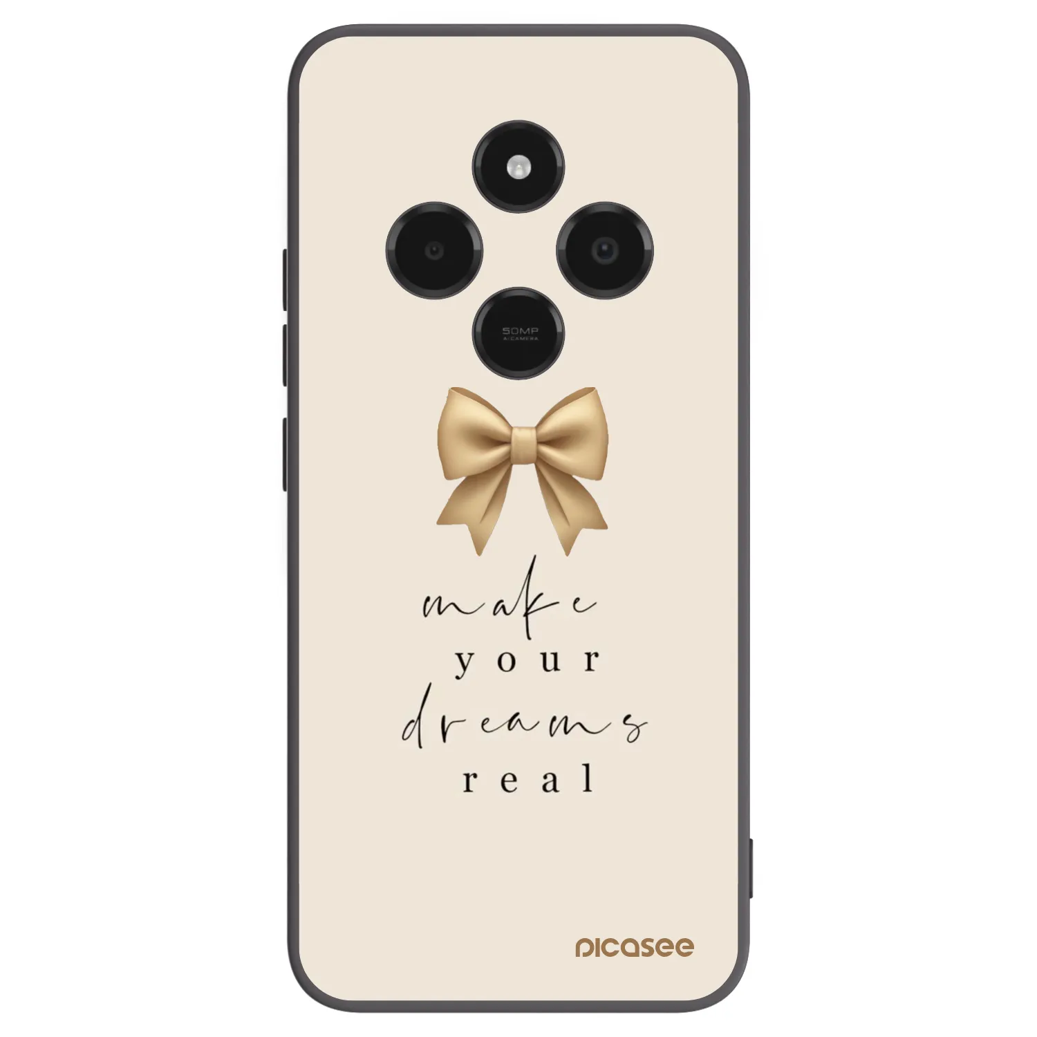 Picasee Xiaomi Poco C75 Hülle - Schwarzes Silikon - Golden Dream