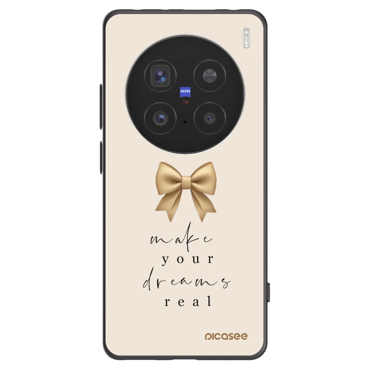 Picasee Vivo X200 Pro Hülle - Schwarzes Silikon - Golden Dream