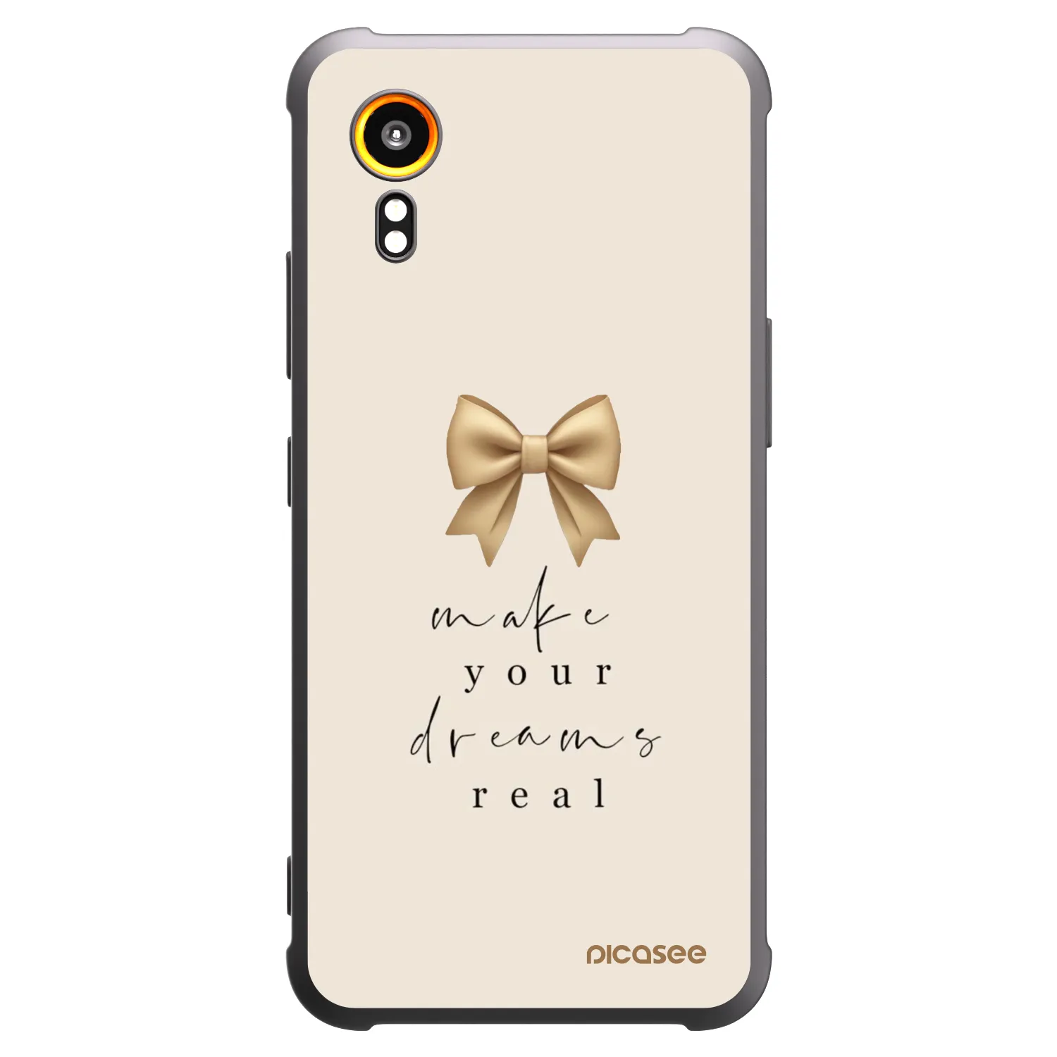 Picasee Samsung Galaxy Xcover 7 Hülle - Schwarzes Silikon - Golden Dream