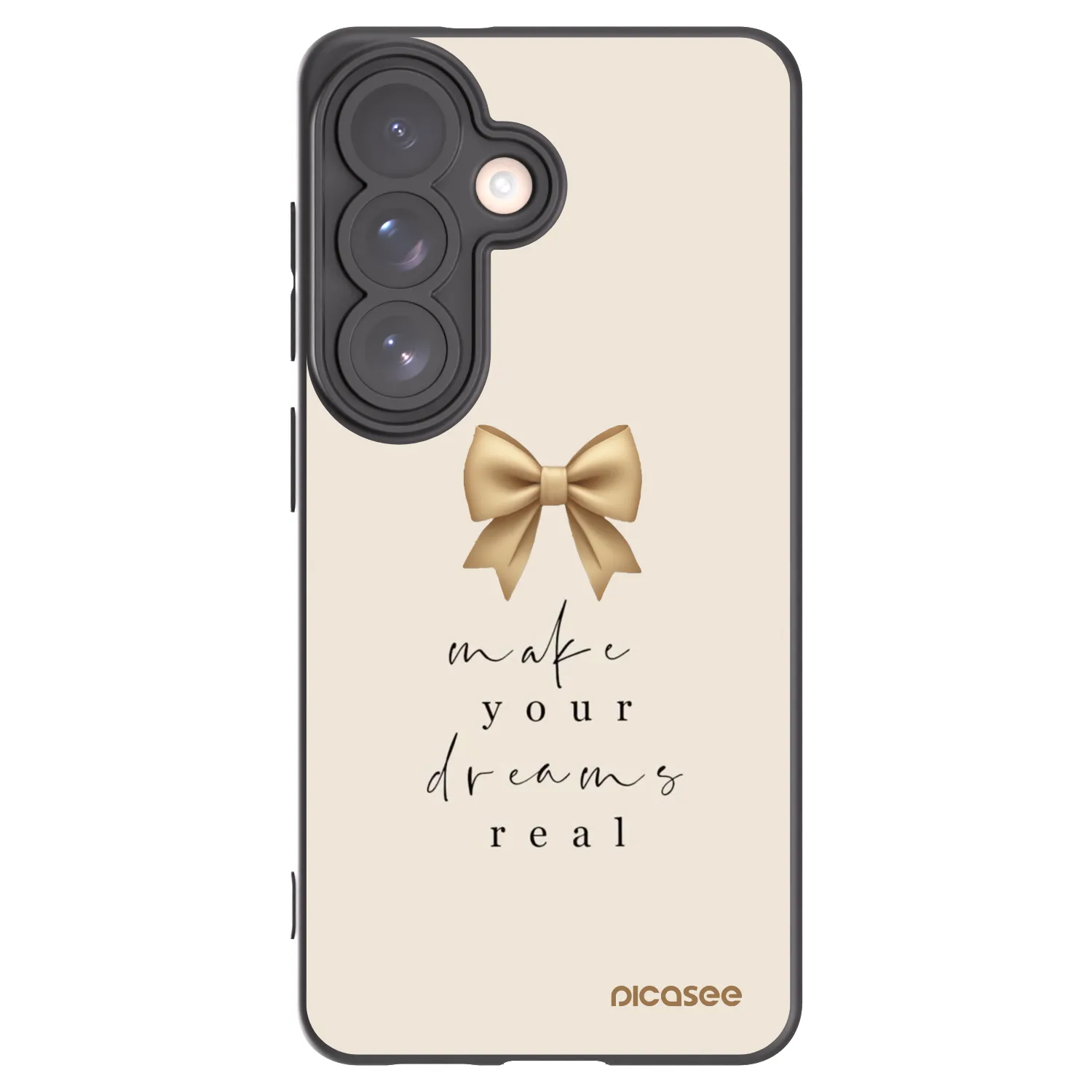 Picasee Samsung Galaxy S26 Hülle - Schwarzes Silikon - Golden Dream