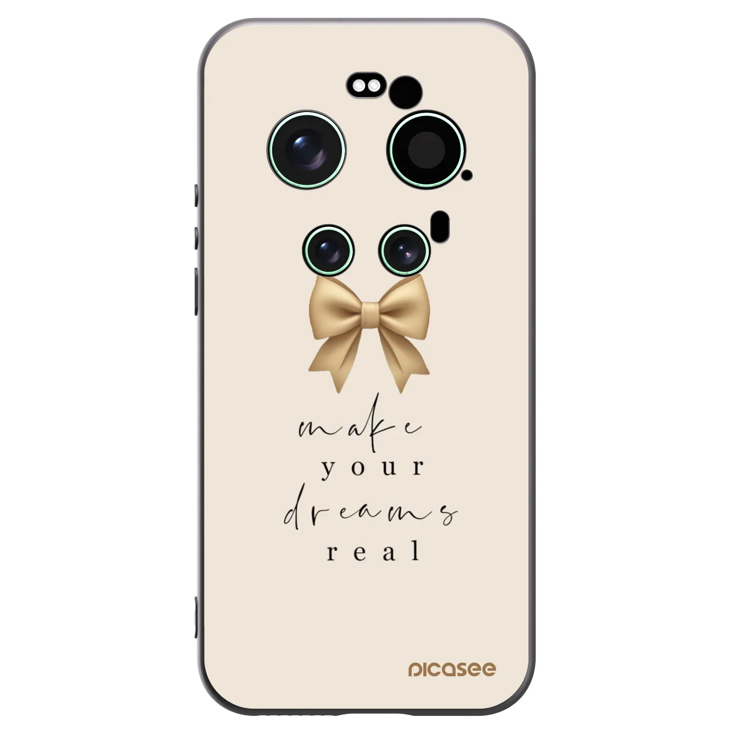 Picasee Xiaomi 17 Ultra Hülle - Schwarzes Silikon - Golden Dream