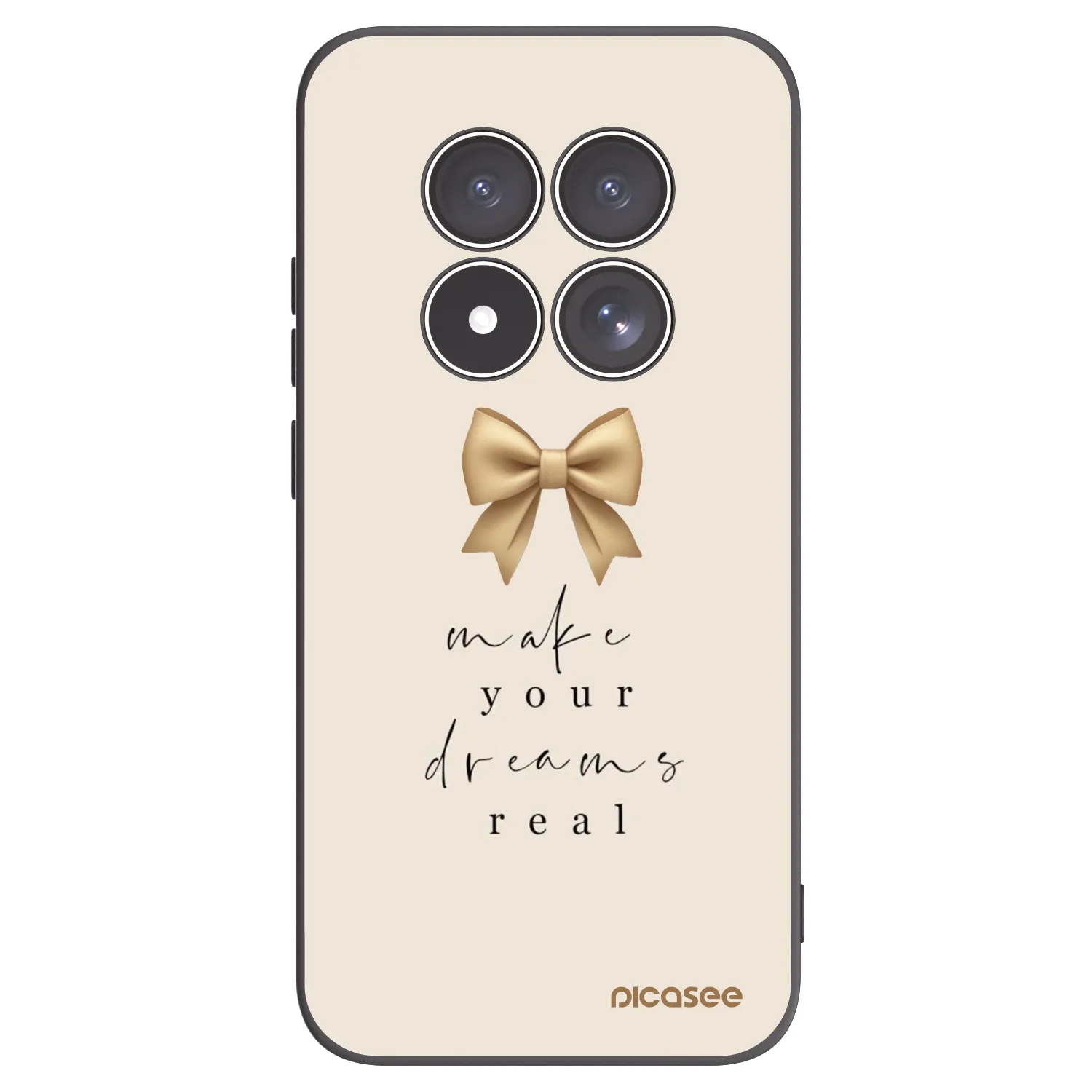 Picasee Xiaomi Redmi Note 15 Pro 5G Hülle - Schwarzes Silikon - Golden Dream