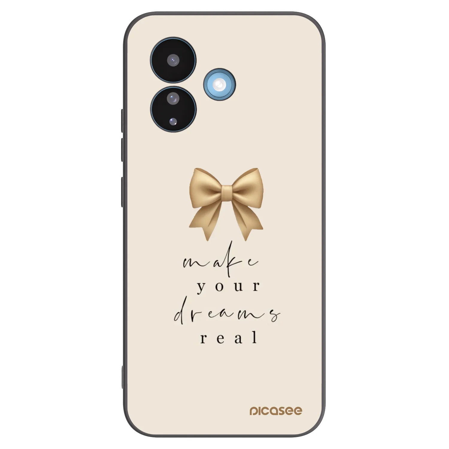 Picasee Xiaomi Redmi Note 17 Pro 5G Hülle - Schwarzes Silikon - Golden Dream