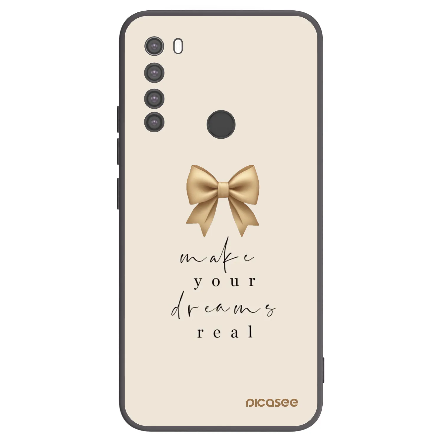 Picasee Xiaomi Redmi Note 8 Hülle - Schwarzes Silikon - Golden Dream