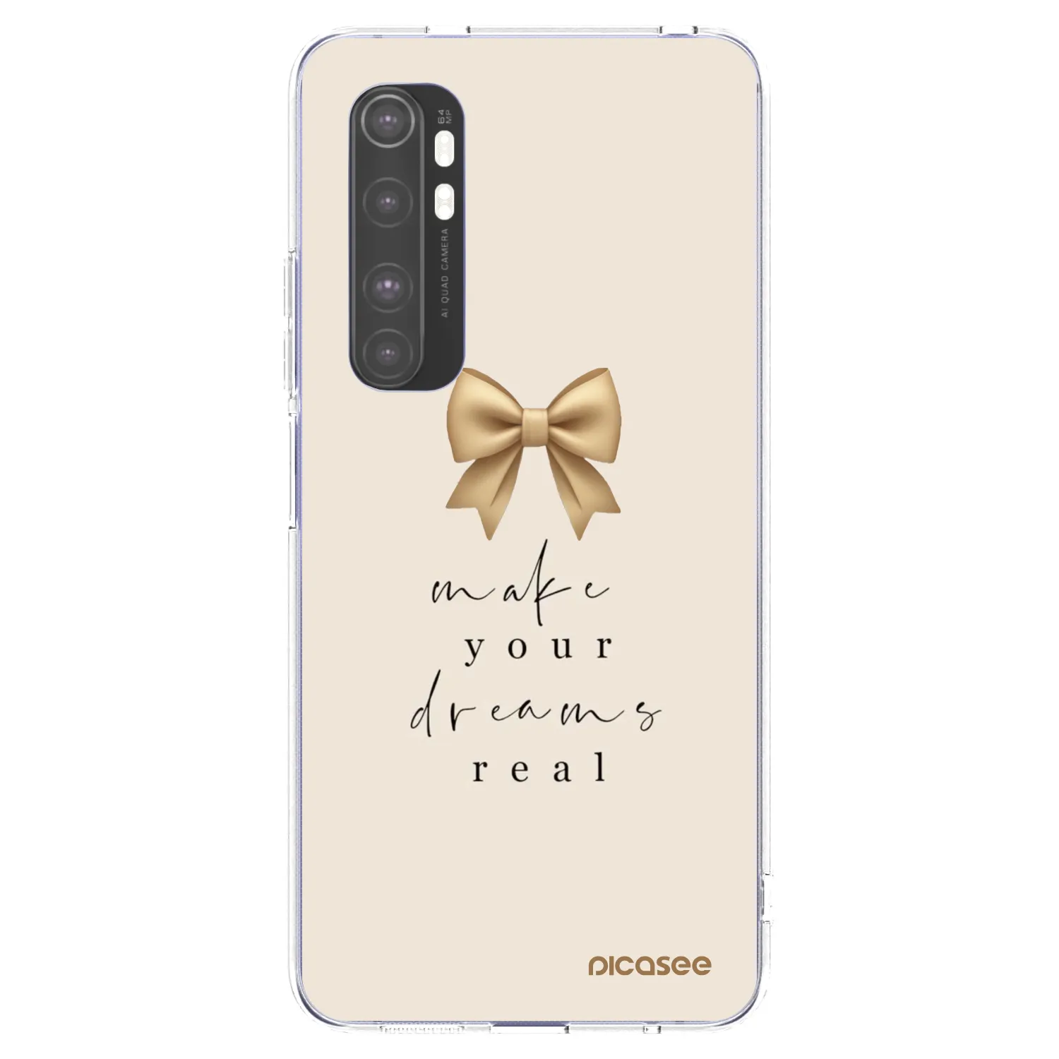 Picasee Xiaomi Mi Note 10 Lite Hülle - Transparentes Silikon - Golden Dream