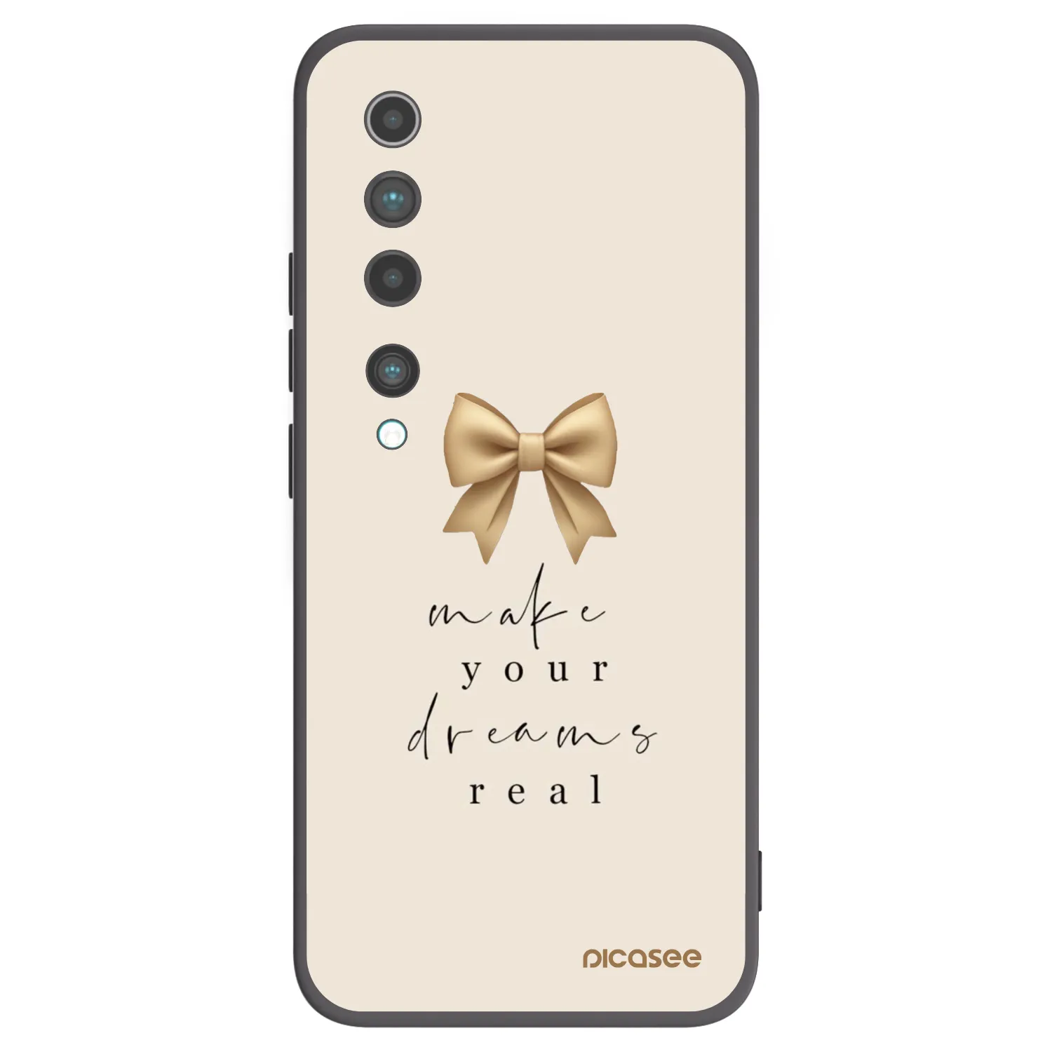 Picasee Xiaomi Mi 10 Hülle - Schwarzes Silikon - Golden Dream