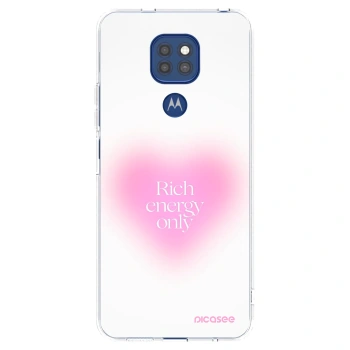 Picasee Motorola Moto G9 Play Hülle - Transparentes Silikon - Rich Energy