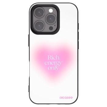 Picasee Apple iPhone 16 Pro Hülle - Schwarzes Silikon - Rich Energy