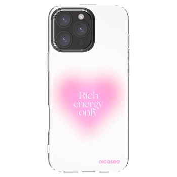 Picasee Apple iPhone 16 Pro Max Hülle - Transparentes Silikon - Rich Energy