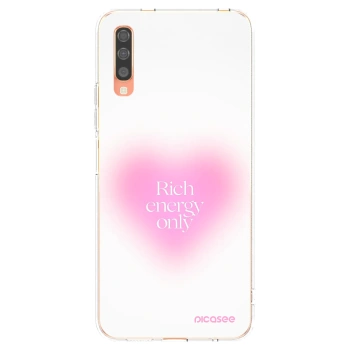 Picasee Samsung Galaxy A70 A705F Hülle - Transparentes Silikon - Rich Energy