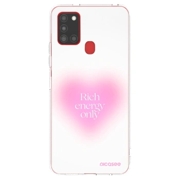 Picasee Samsung Galaxy A21s Hülle - Transparentes Silikon - Rich Energy