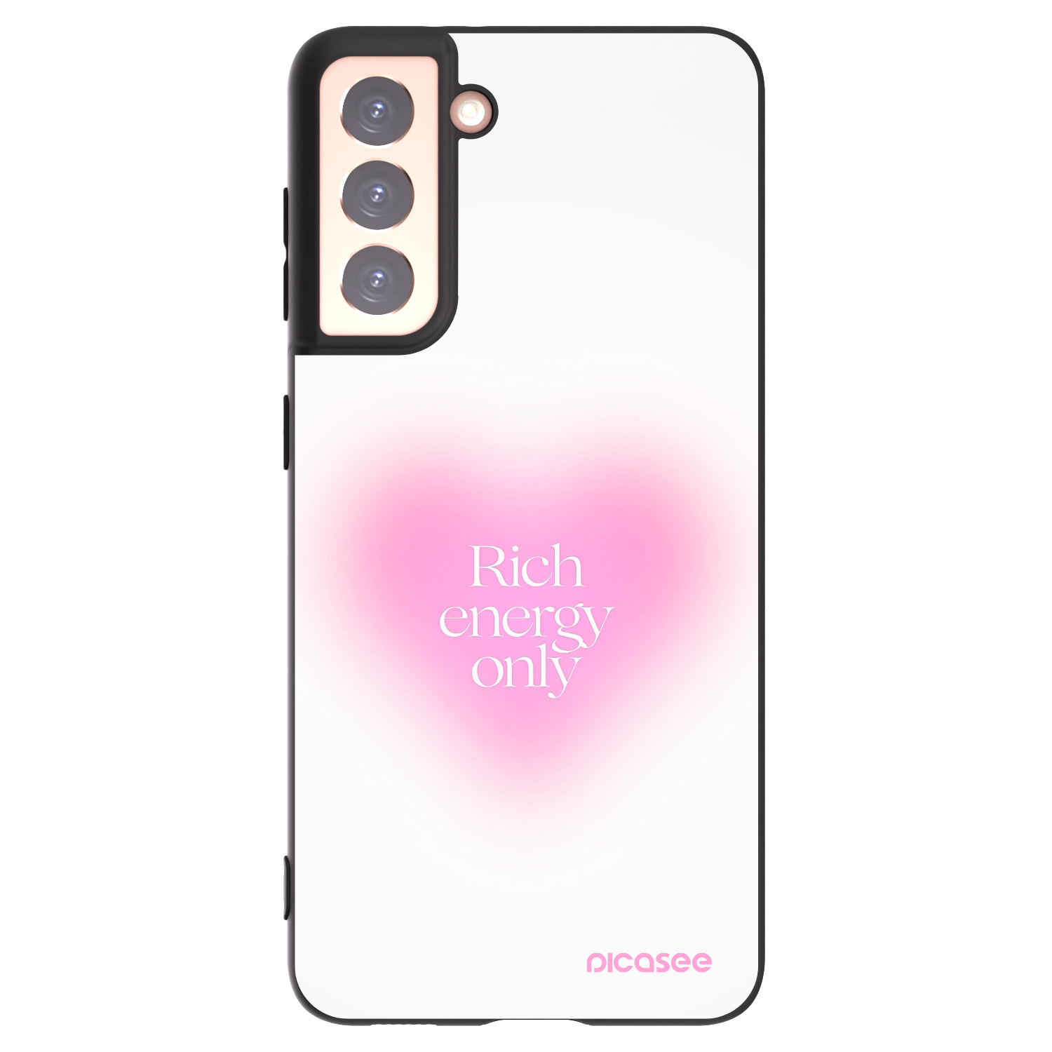 Picasee Samsung Galaxy S21 5G G991B Hülle - Schwarzes Silikon - Rich Energy