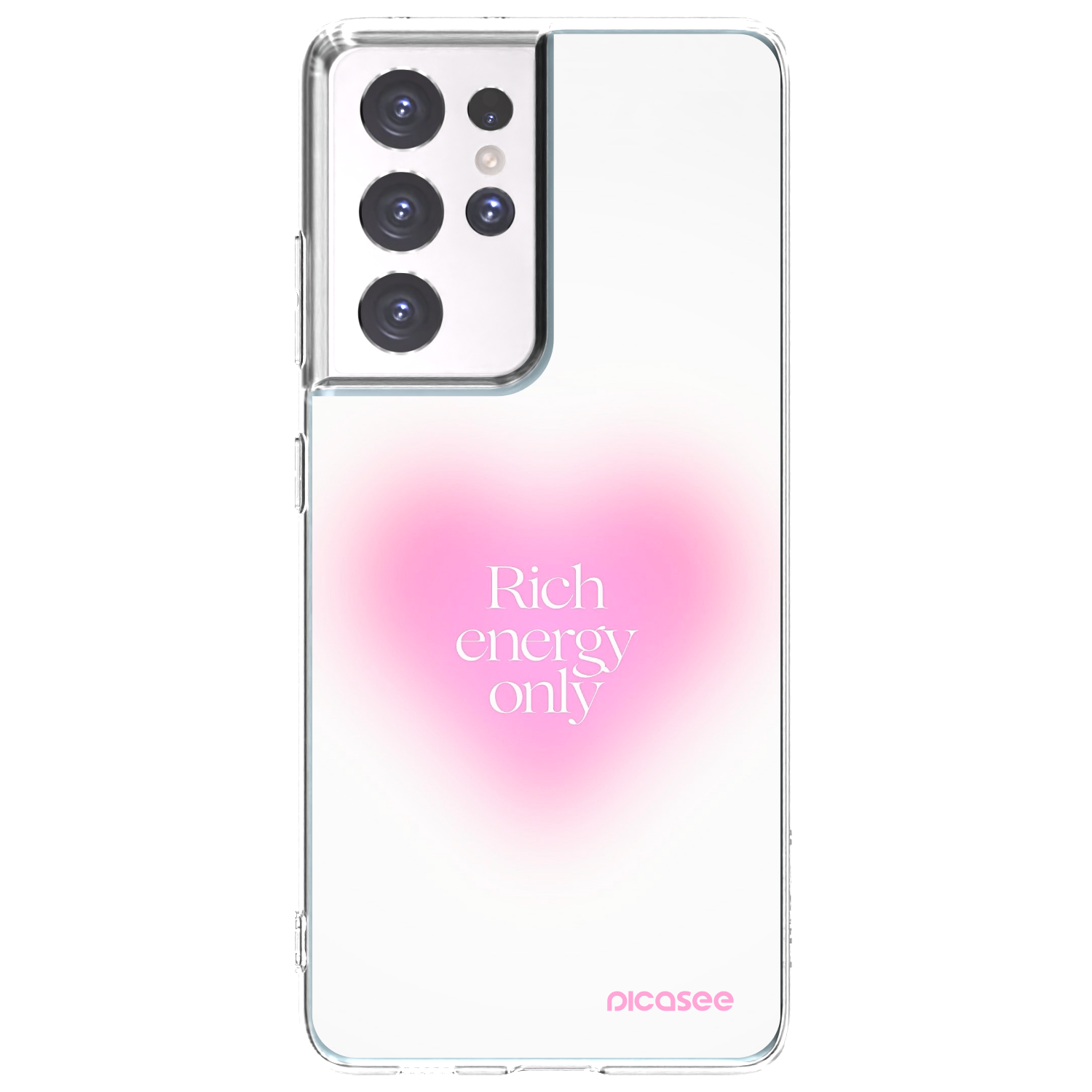 Picasee Samsung Galaxy S21 Ultra 5G G998B Hülle - Transparentes Silikon - Rich Energy