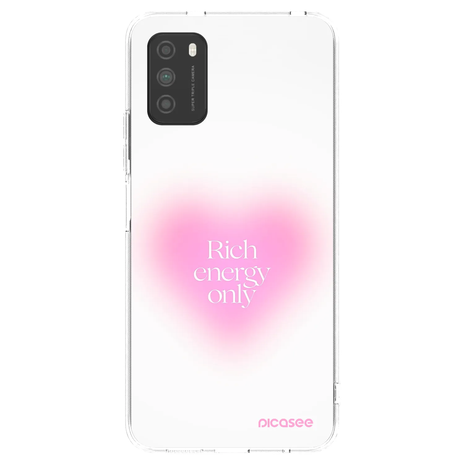 Picasee Xiaomi Poco M3 Hülle - Transparentes Silikon - Rich Energy