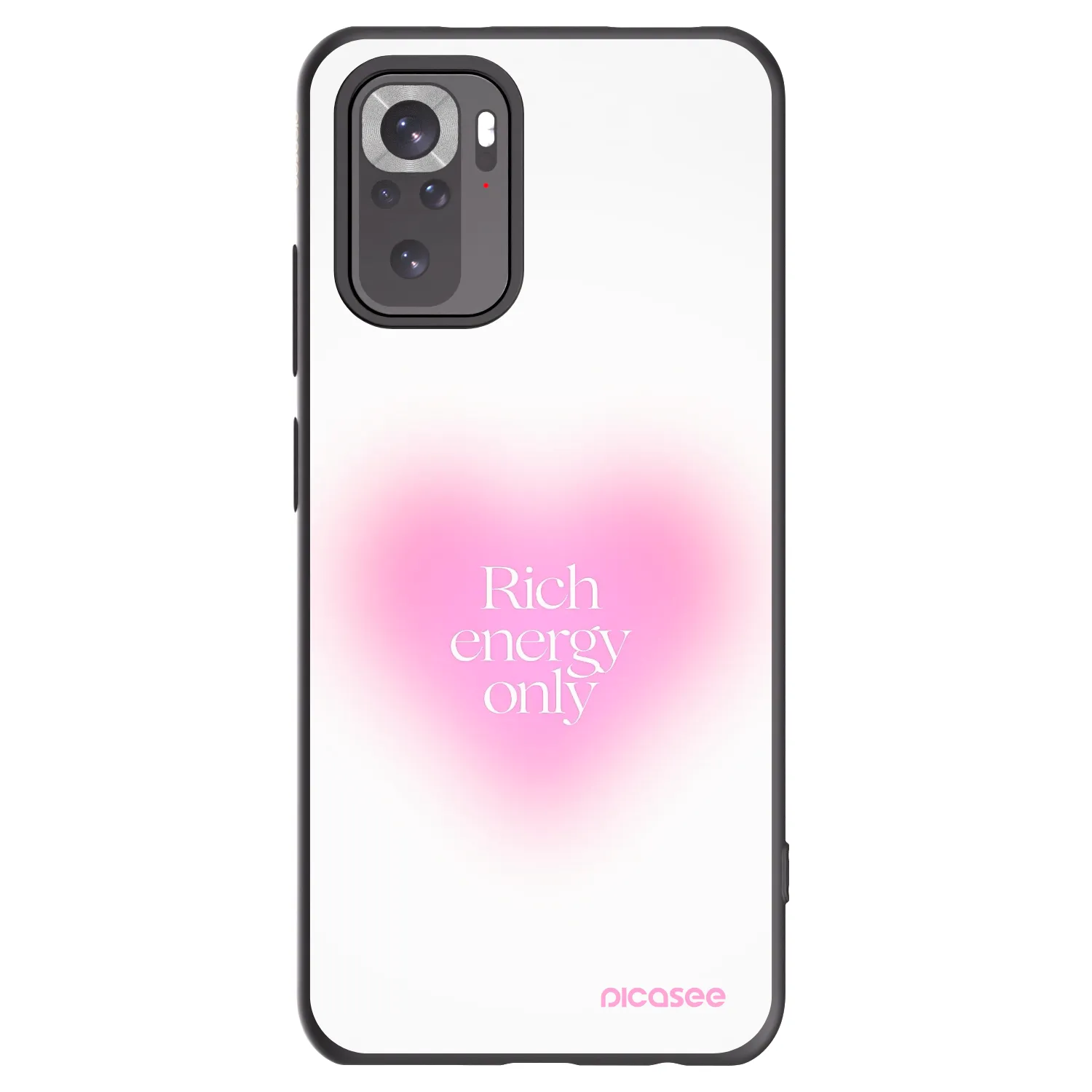 Picasee Xiaomi Redmi Note 10 Hülle - Schwarzes Silikon - Rich Energy