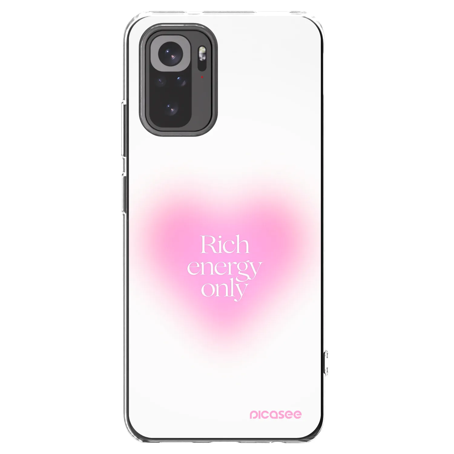 Picasee Xiaomi Redmi Note 10S Hülle - Transparentes Silikon - Rich Energy