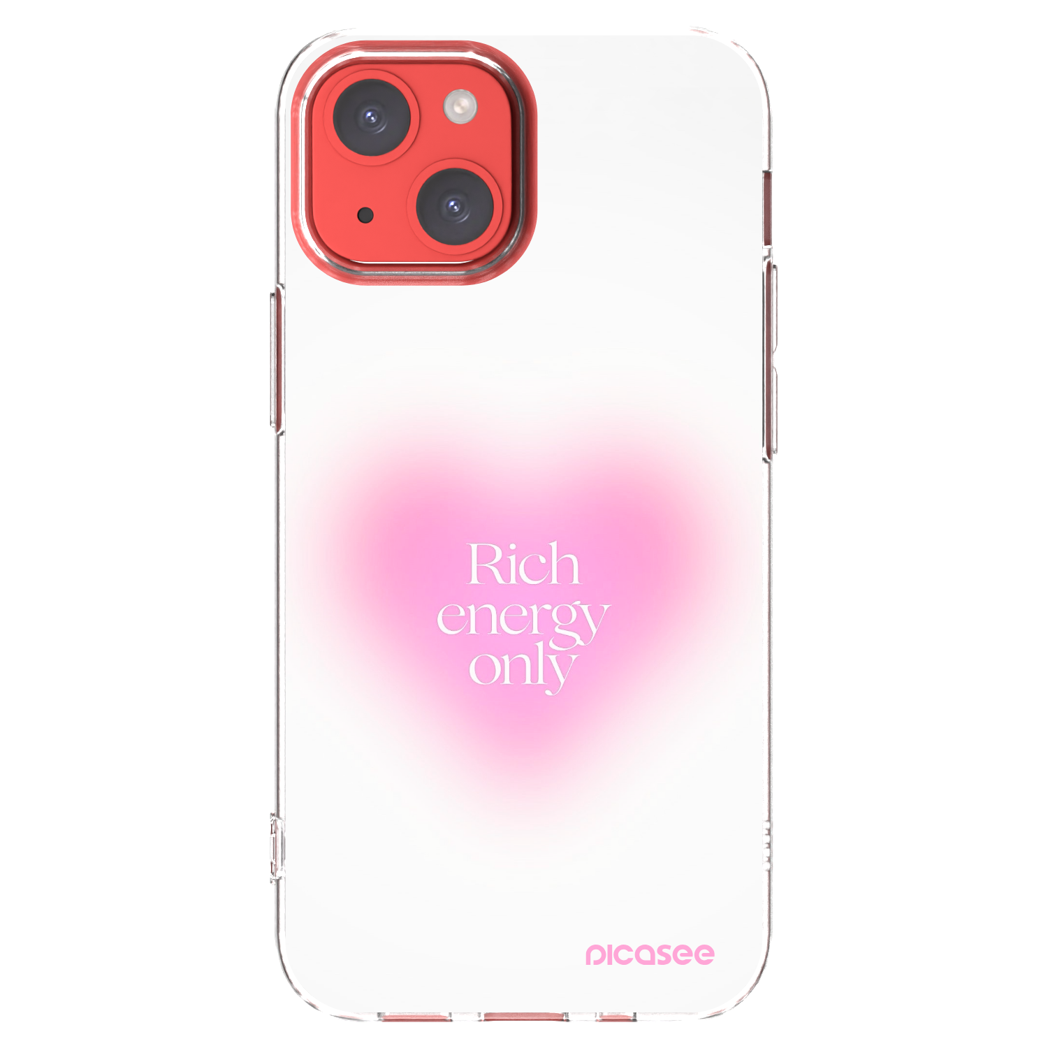 Picasee Apple iPhone 13 mini Hülle - Transparentes Silikon - Rich Energy
