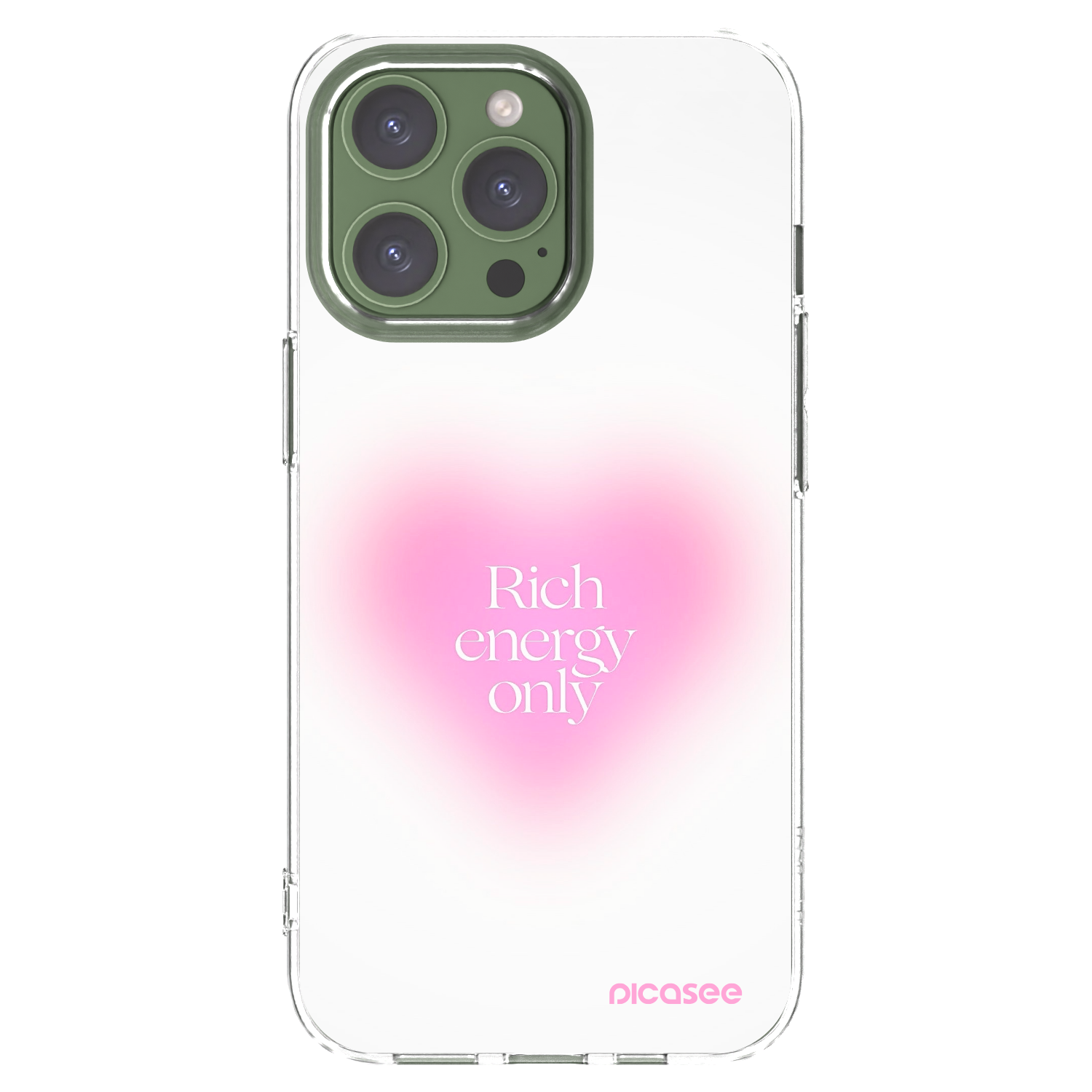 Picasee Apple iPhone 13 Pro Hülle - Transparentes Silikon - Rich Energy