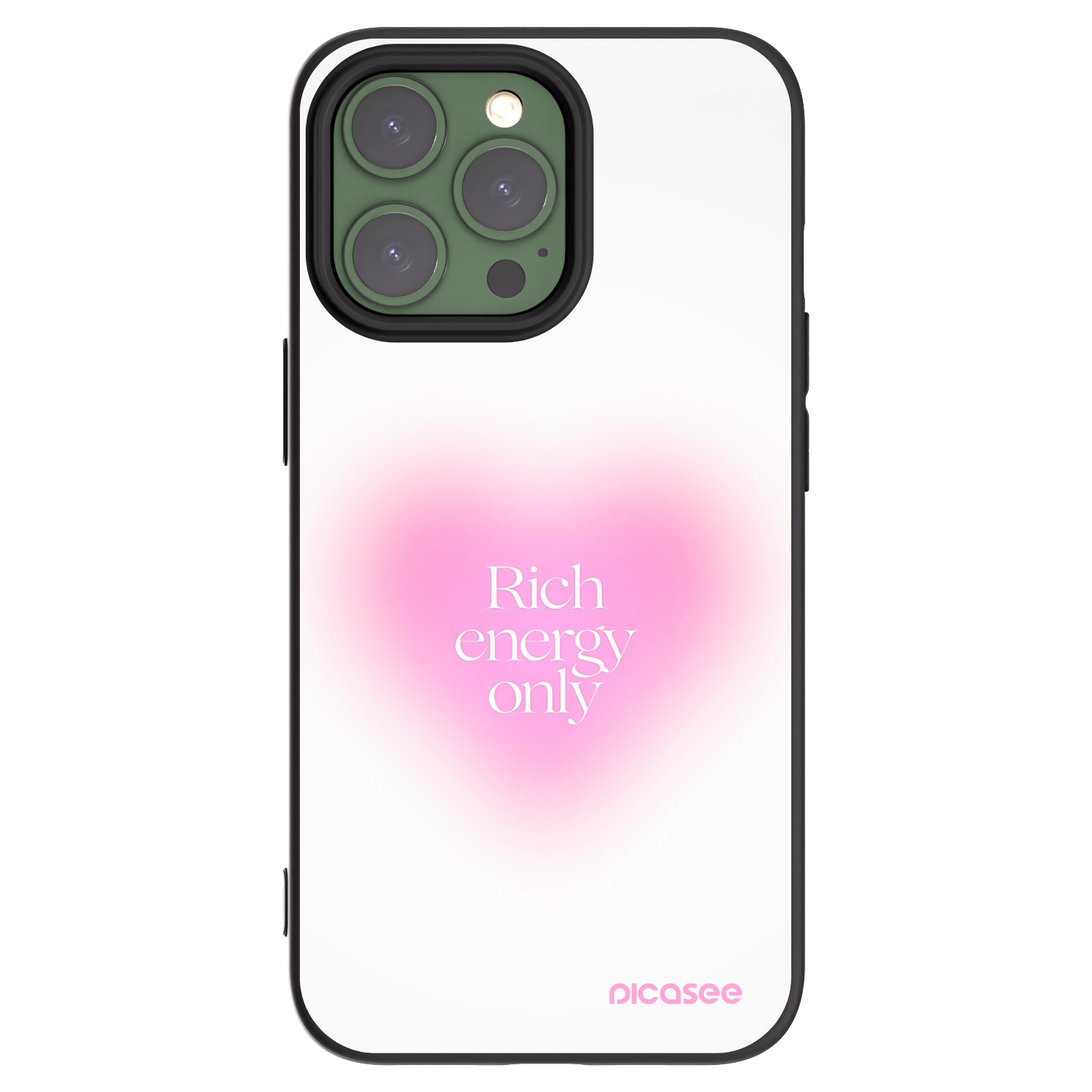 Picasee Apple iPhone 13 Pro Hülle - Schwarzes Silikon - Rich Energy