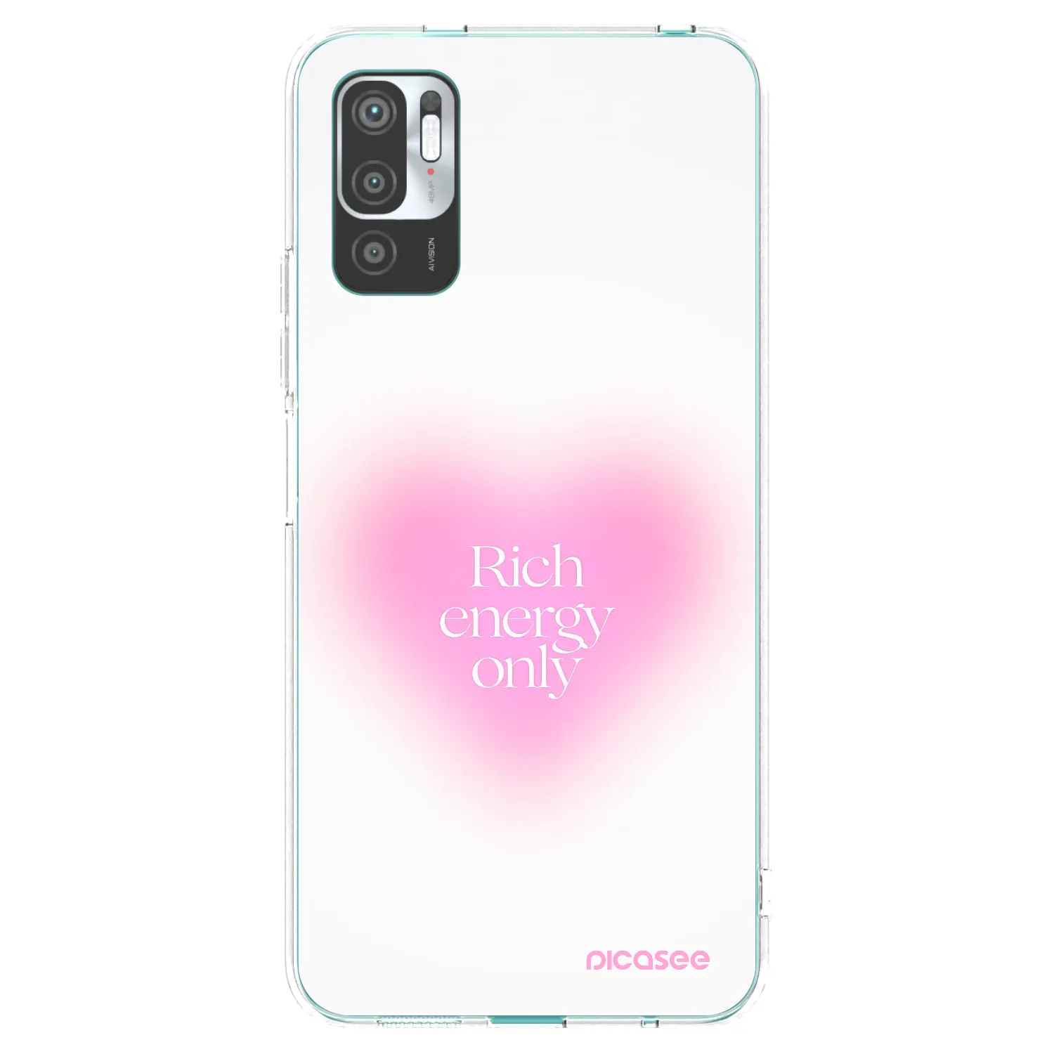 Picasee Xiaomi Redmi Note 10 5G Hülle - Transparentes Silikon - Rich Energy