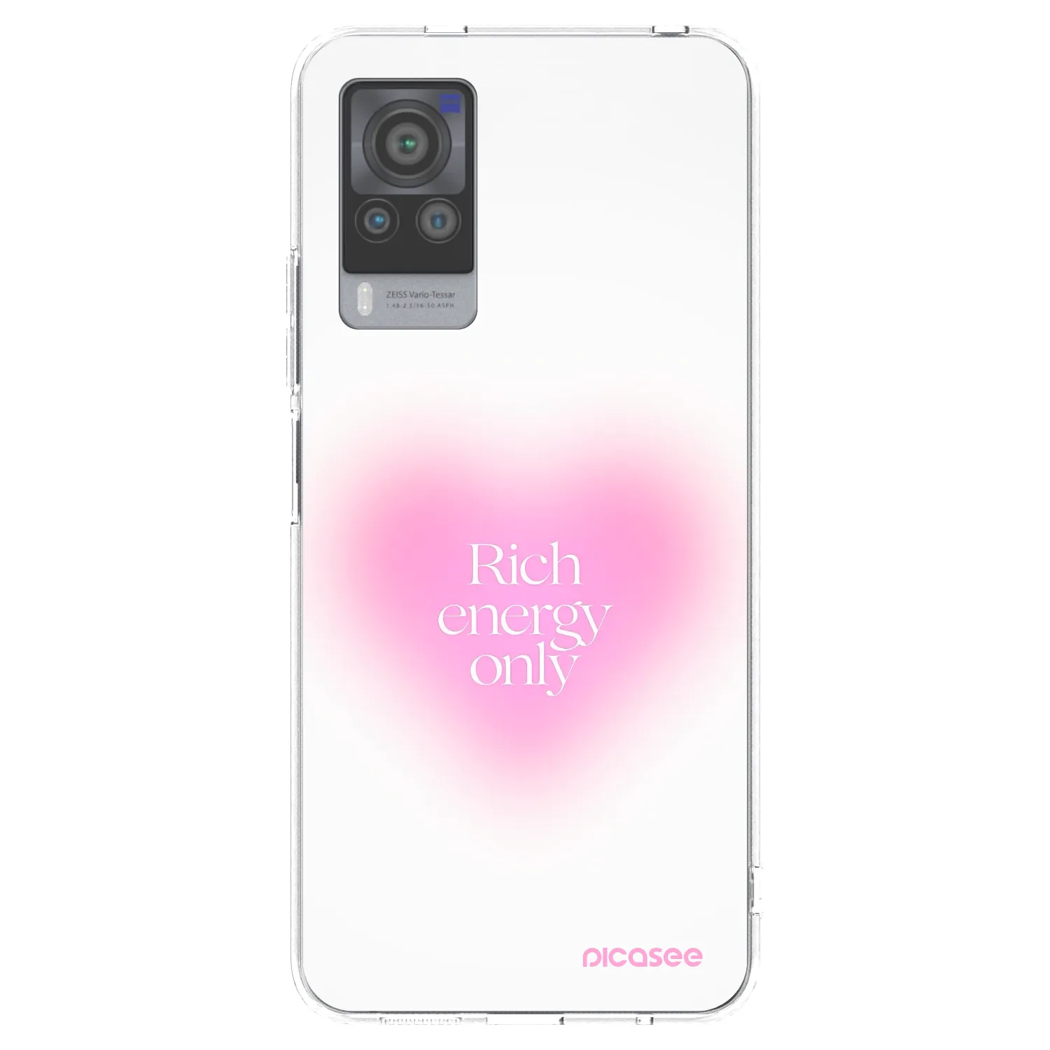 Picasee Vivo X60 Pro 5G Hülle - Transparentes Silikon - Rich Energy