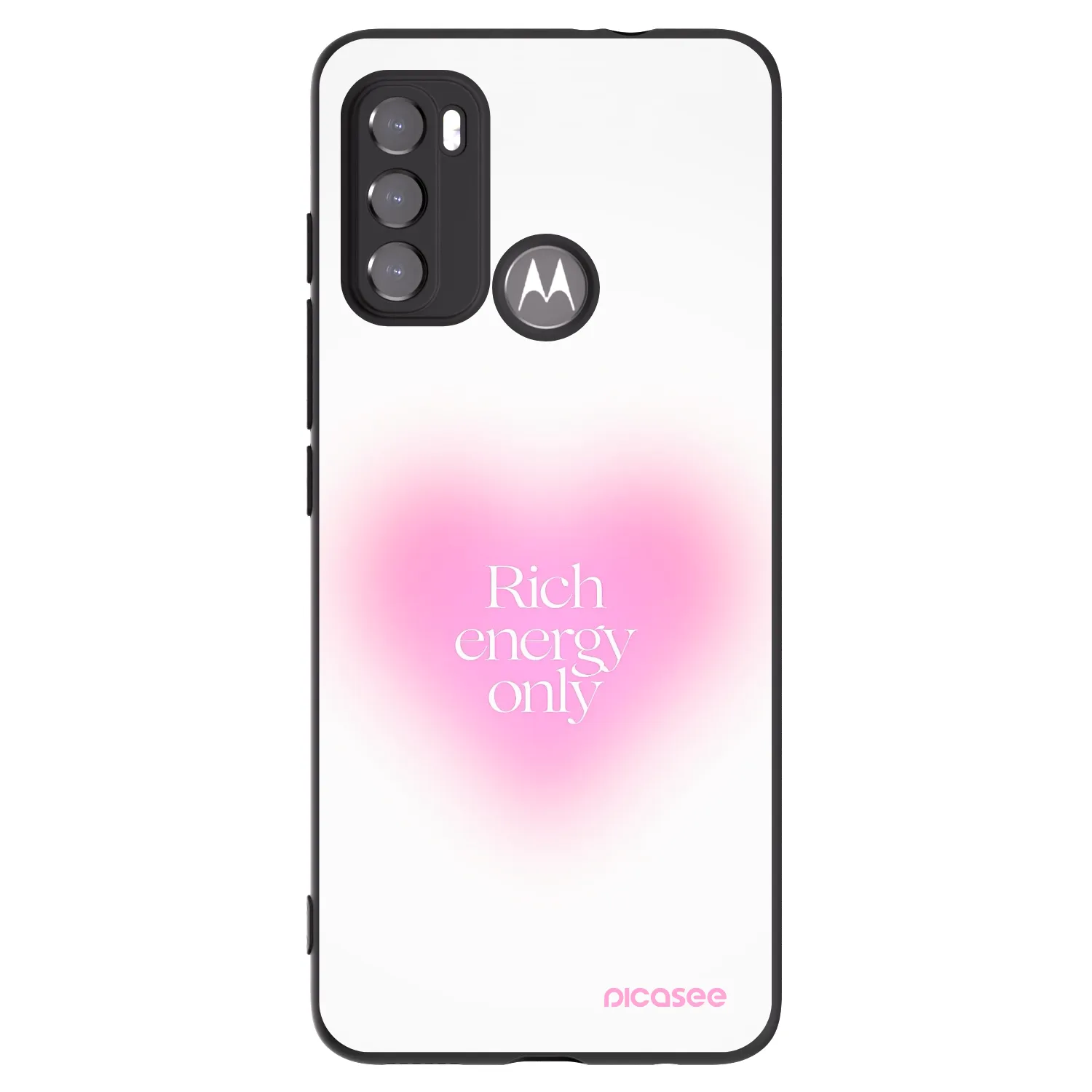 Picasee Motorola Moto G60 Hülle - Schwarzes Silikon - Rich Energy