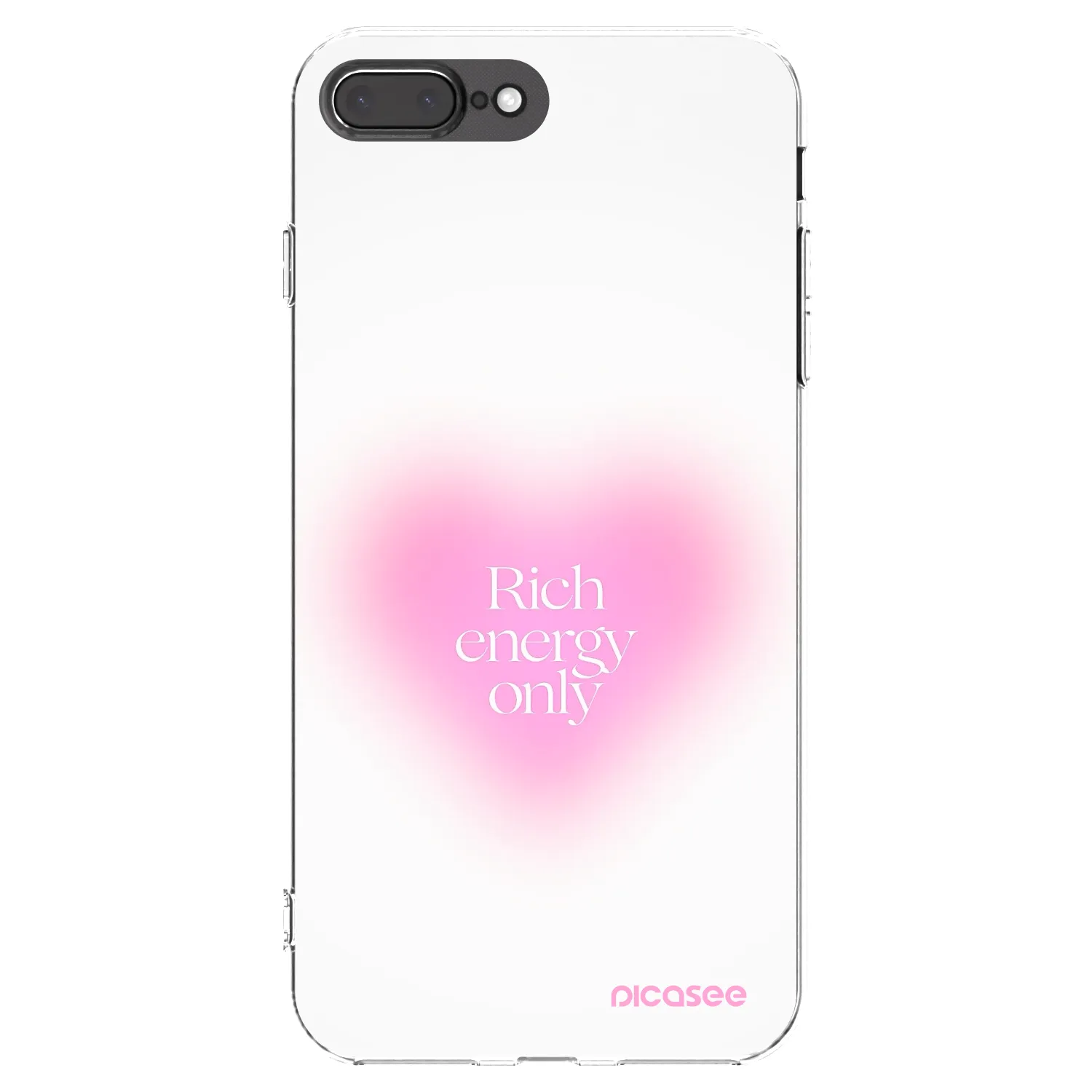 Picasee Apple iPhone 8 Plus Hülle - Transparentes Silikon - Rich Energy