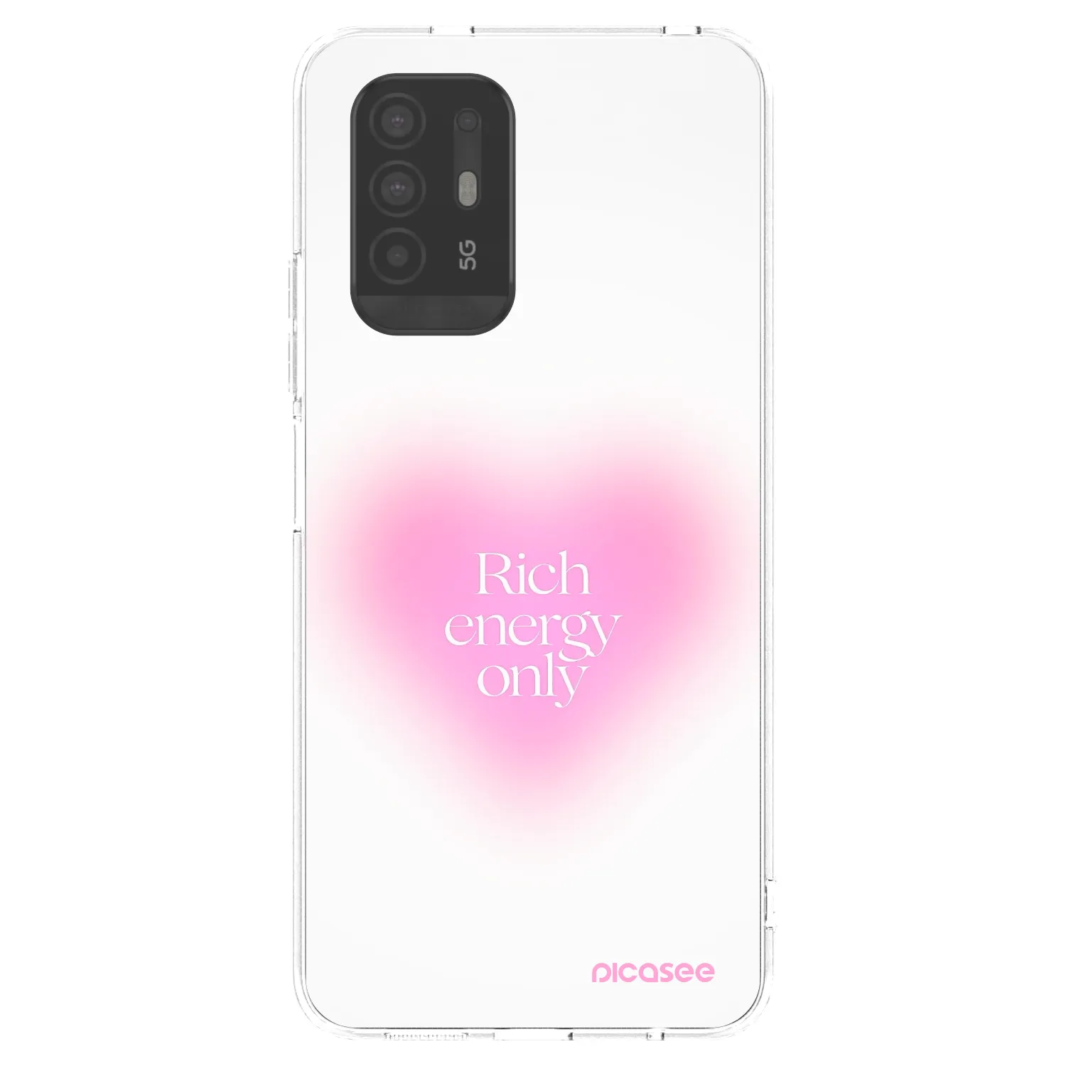 Picasee OPPO A94 5G Hülle - Transparentes Silikon - Rich Energy