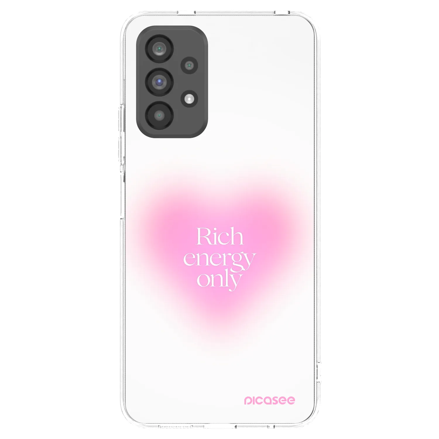 Picasee Samsung Galaxy A73 5G Hülle - Transparentes Silikon - Rich Energy