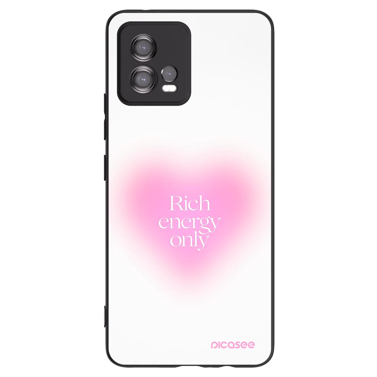 Picasee Motorola Moto G72 Hülle - Schwarzes Silikon - Rich Energy