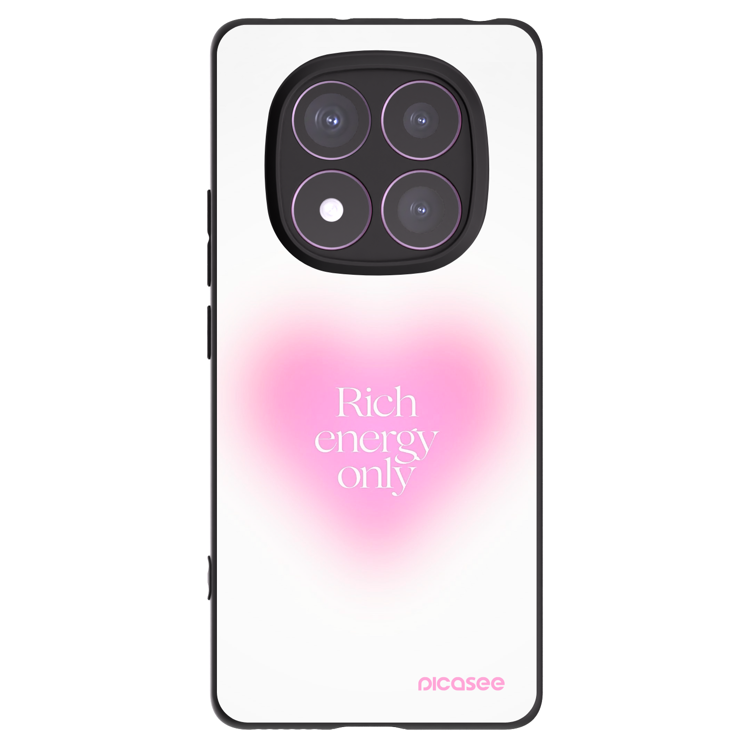 Picasee Xiaomi Redmi Note 14 Pro 4G Hülle - Schwarzes Silikon - Rich Energy