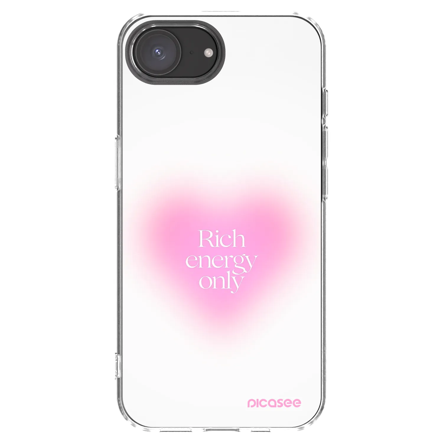 Picasee Apple iPhone 17e Hülle - Transparentes Silikon - Rich Energy